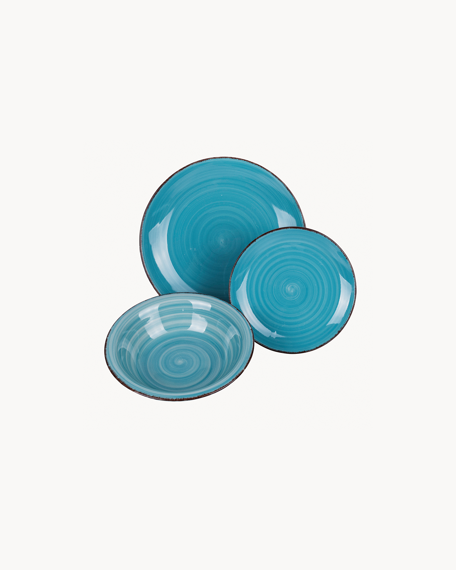 Servizio piatti in gres Baita Acqua Ocean, 6 persone