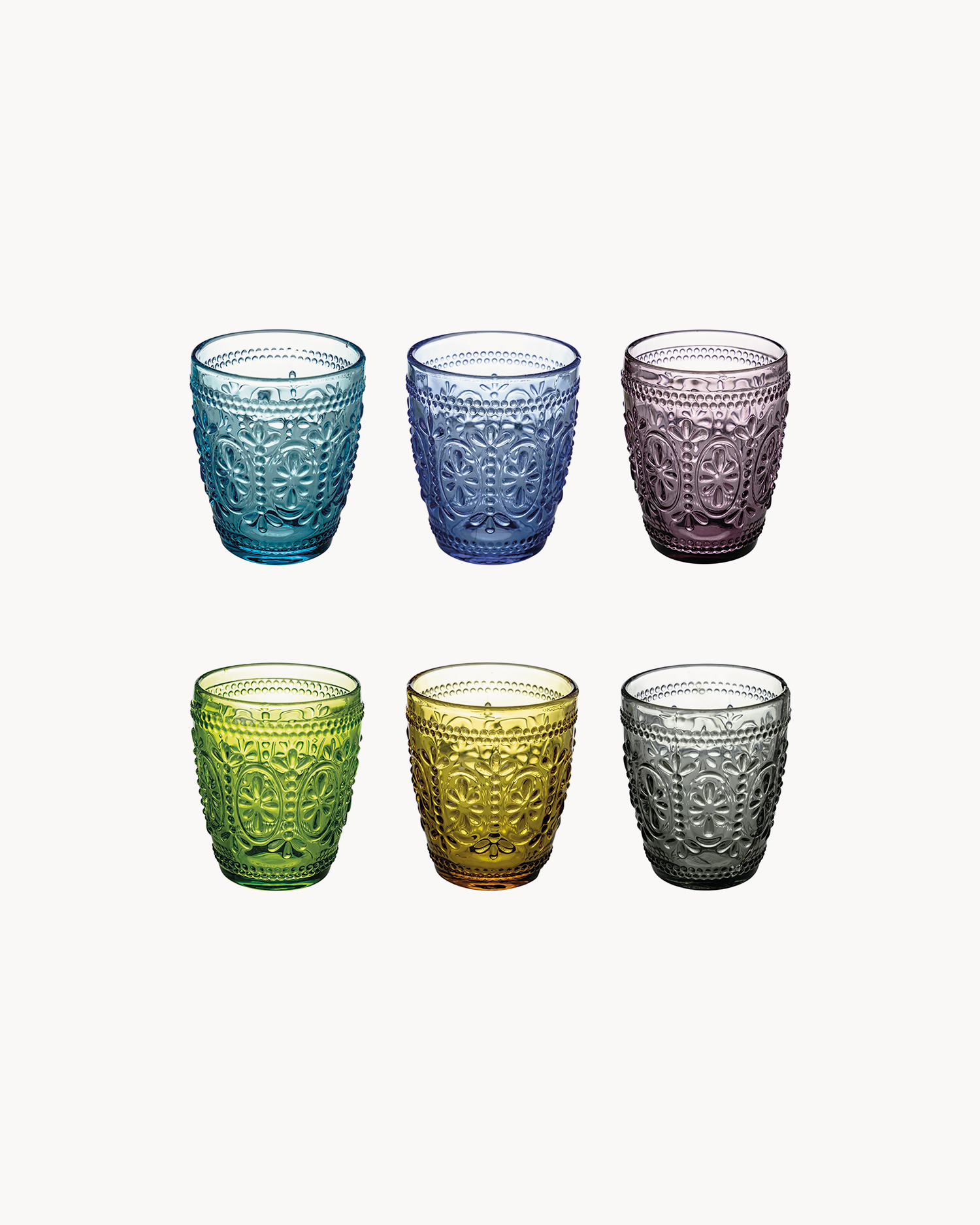 Bicchieri acqua in vetro colorato Koralight