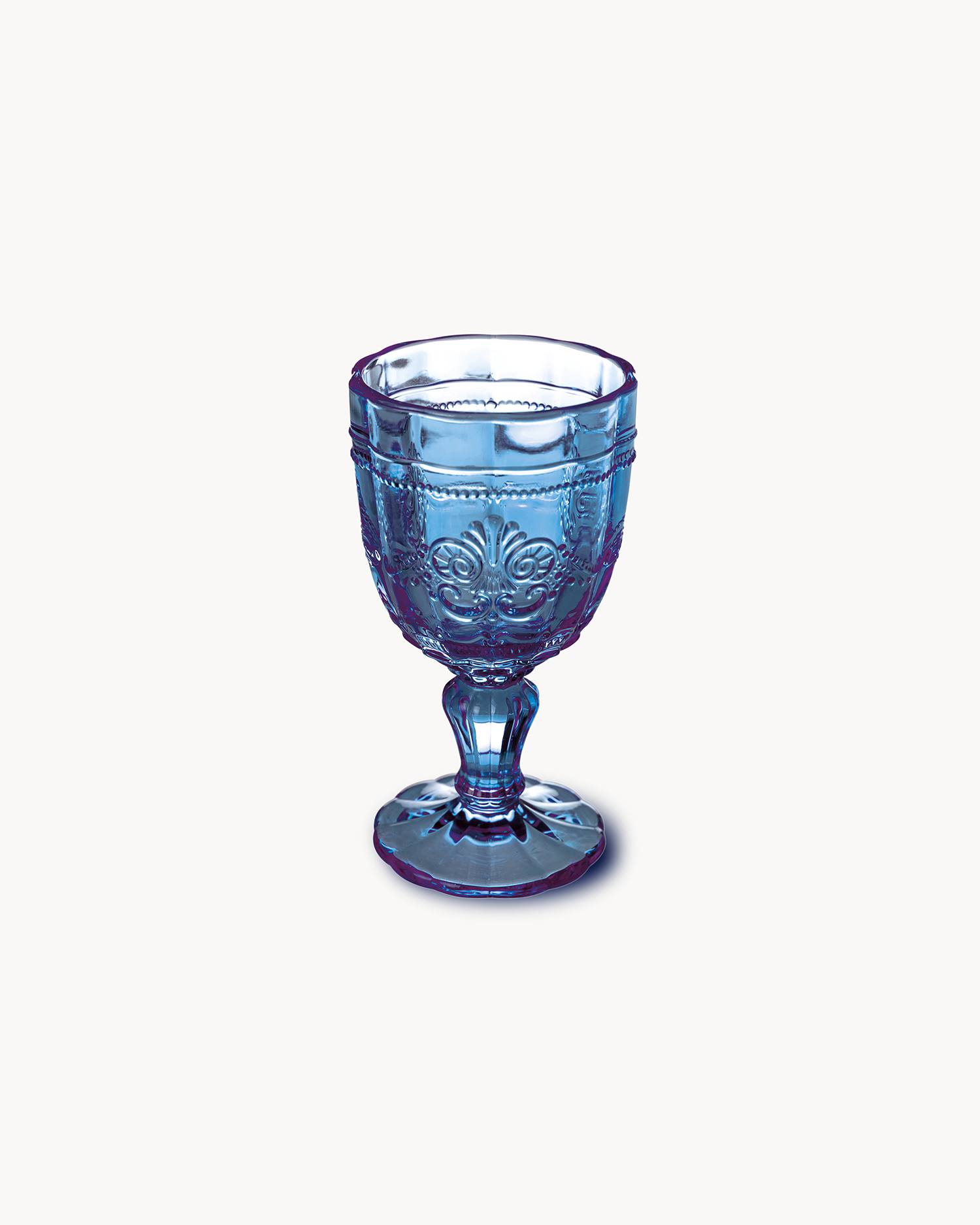 Set 6 calici in vetro trasparente con decoro Syrah, Ocean