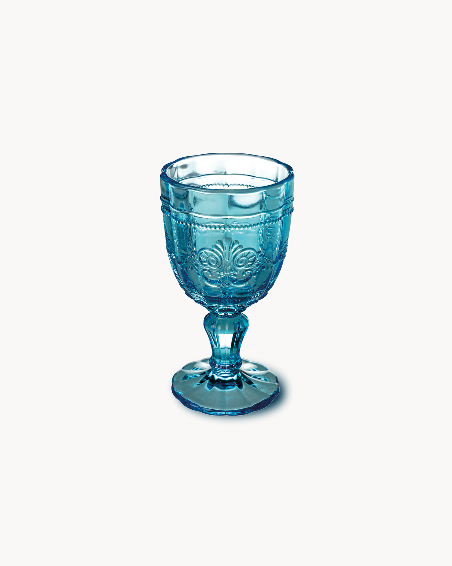 Set 6 calici in vetro trasparente con decoro Syrah, Ocean
