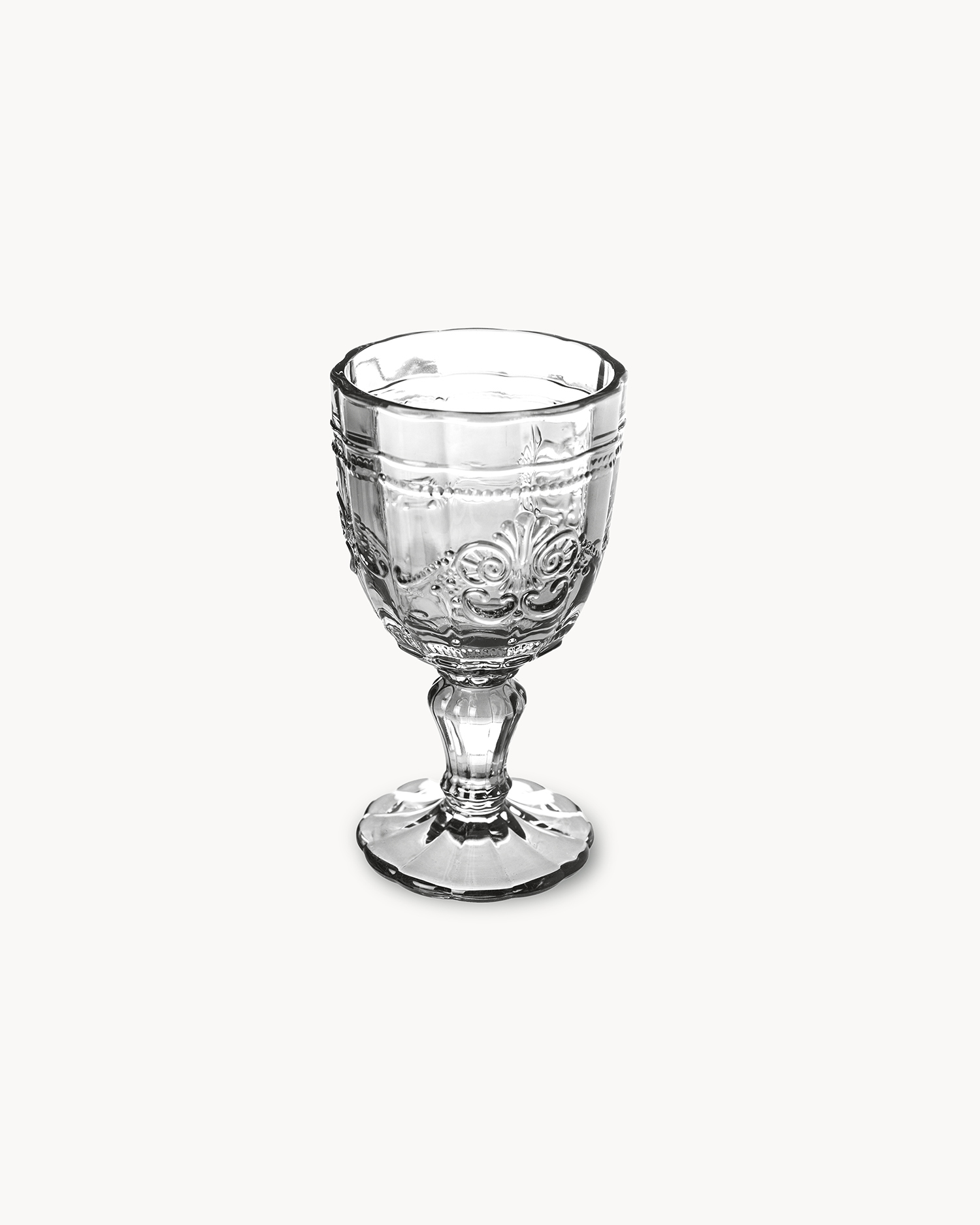 Set 6 calici in vetro trasparente con decoro Syrah, Ocean