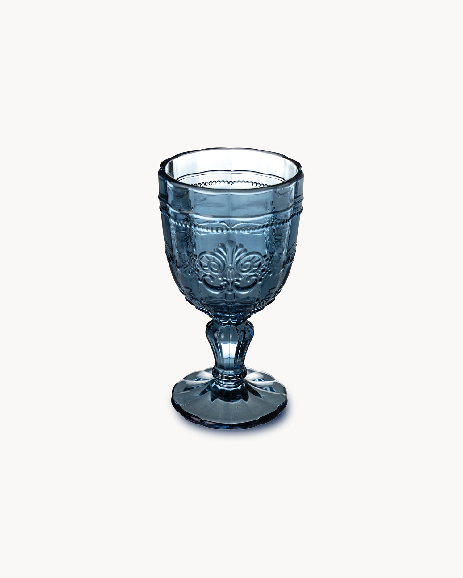 Set 6 calici in vetro trasparente con decoro Syrah, Ocean