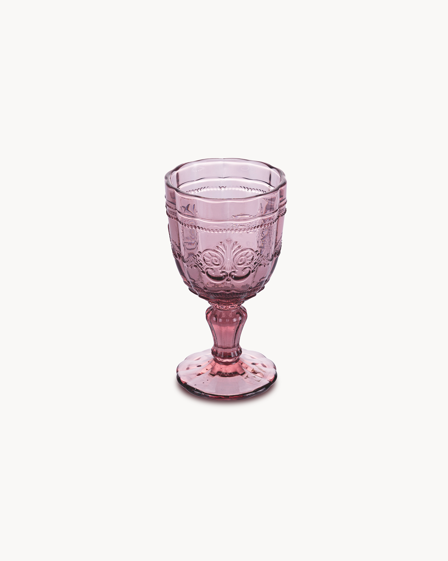 Calici in vetro trasparente con decoro Syrah, provence