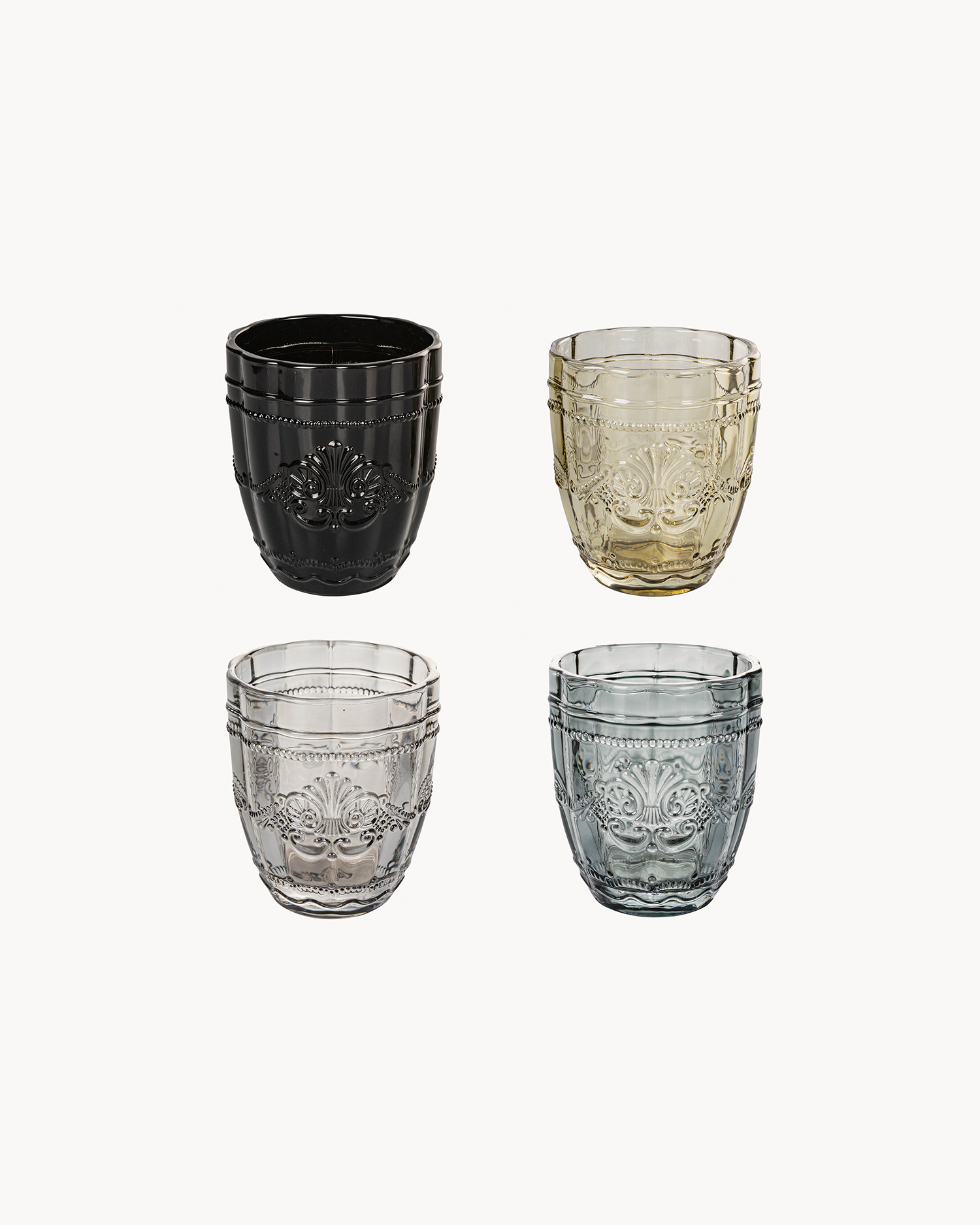 Bicchieri acqua in vetro con decoro Syrah, stones