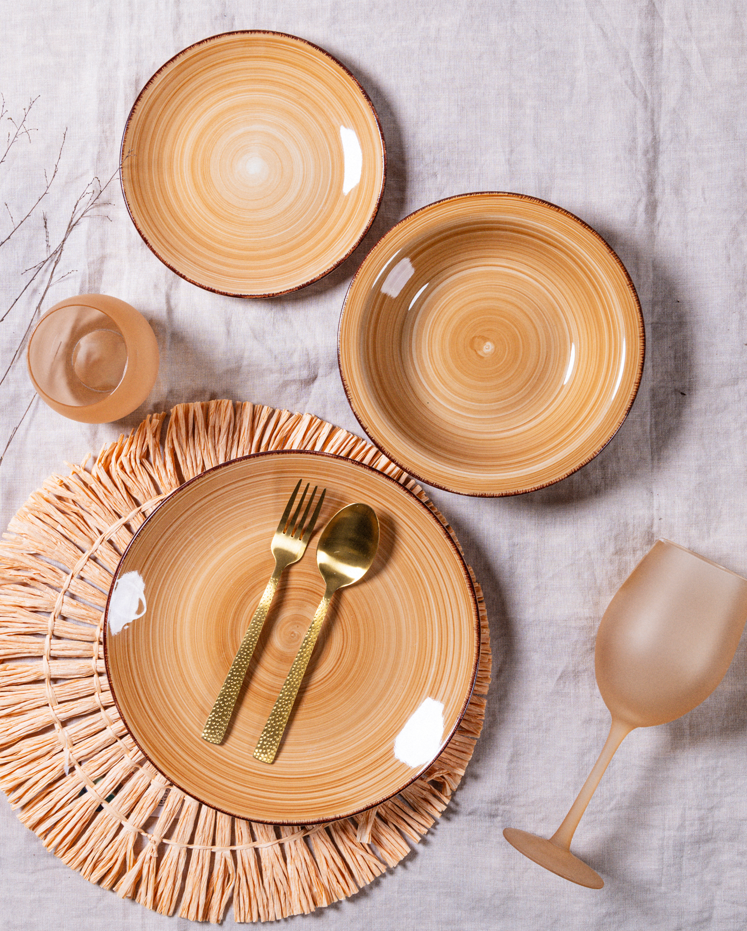 Servizio piatti in gres Baita Chocolate, 6 persone