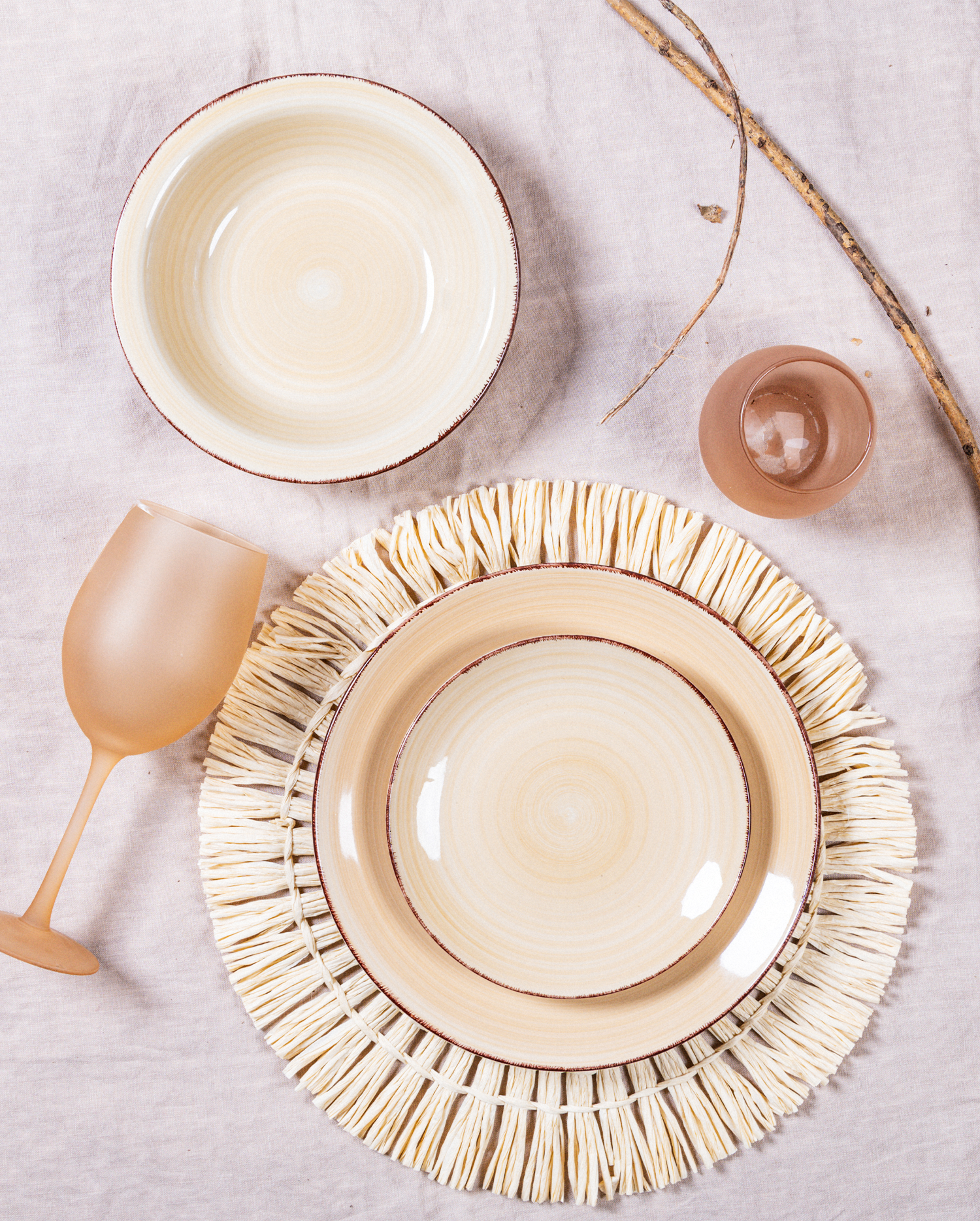 Servizio piatti in gres Baita Chocolate, 6 persone