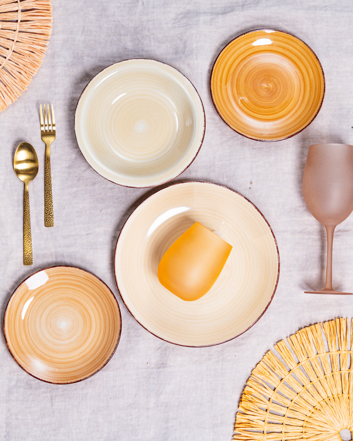 Servizio piatti in gres Baita Chocolate, 6 persone