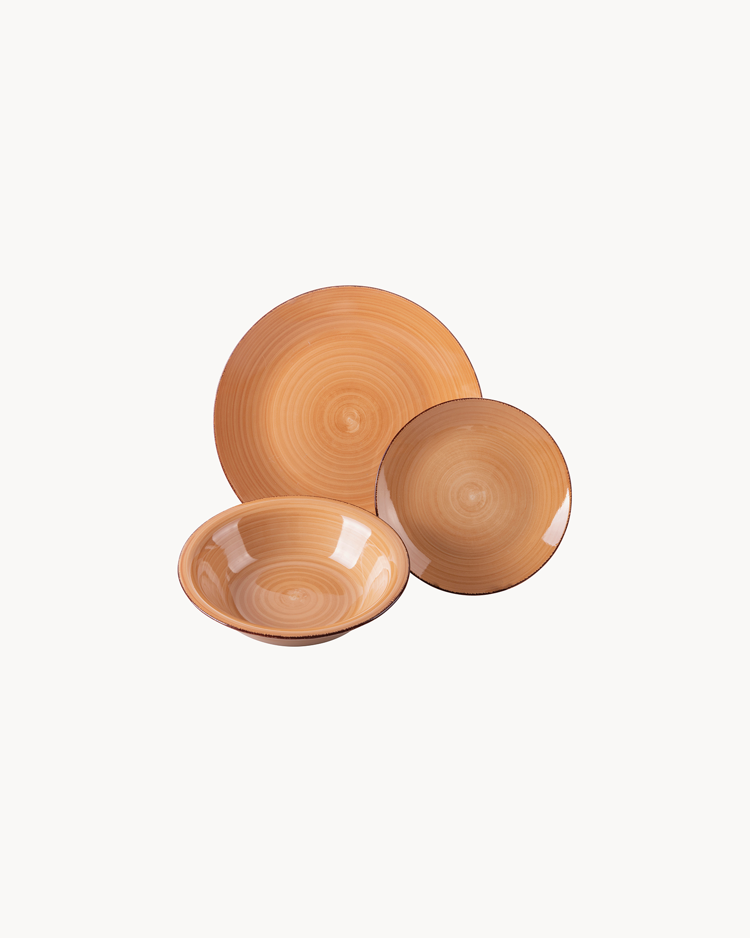 Servizio piatti in gres Baita Chocolate, 6 persone