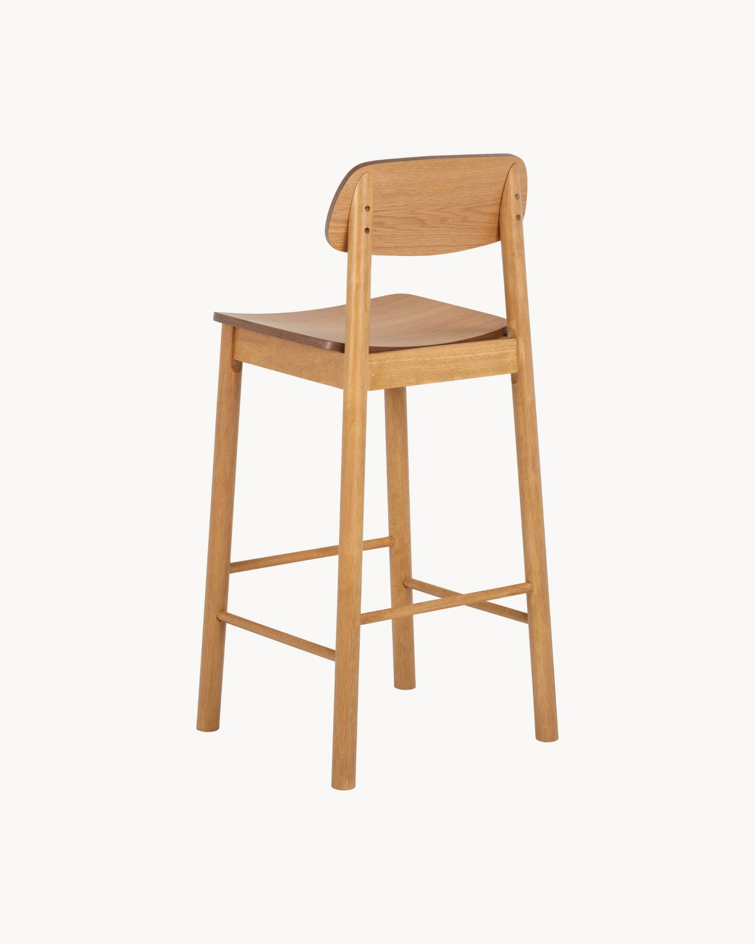 Set 2 sgabelli alti in legno Barlow