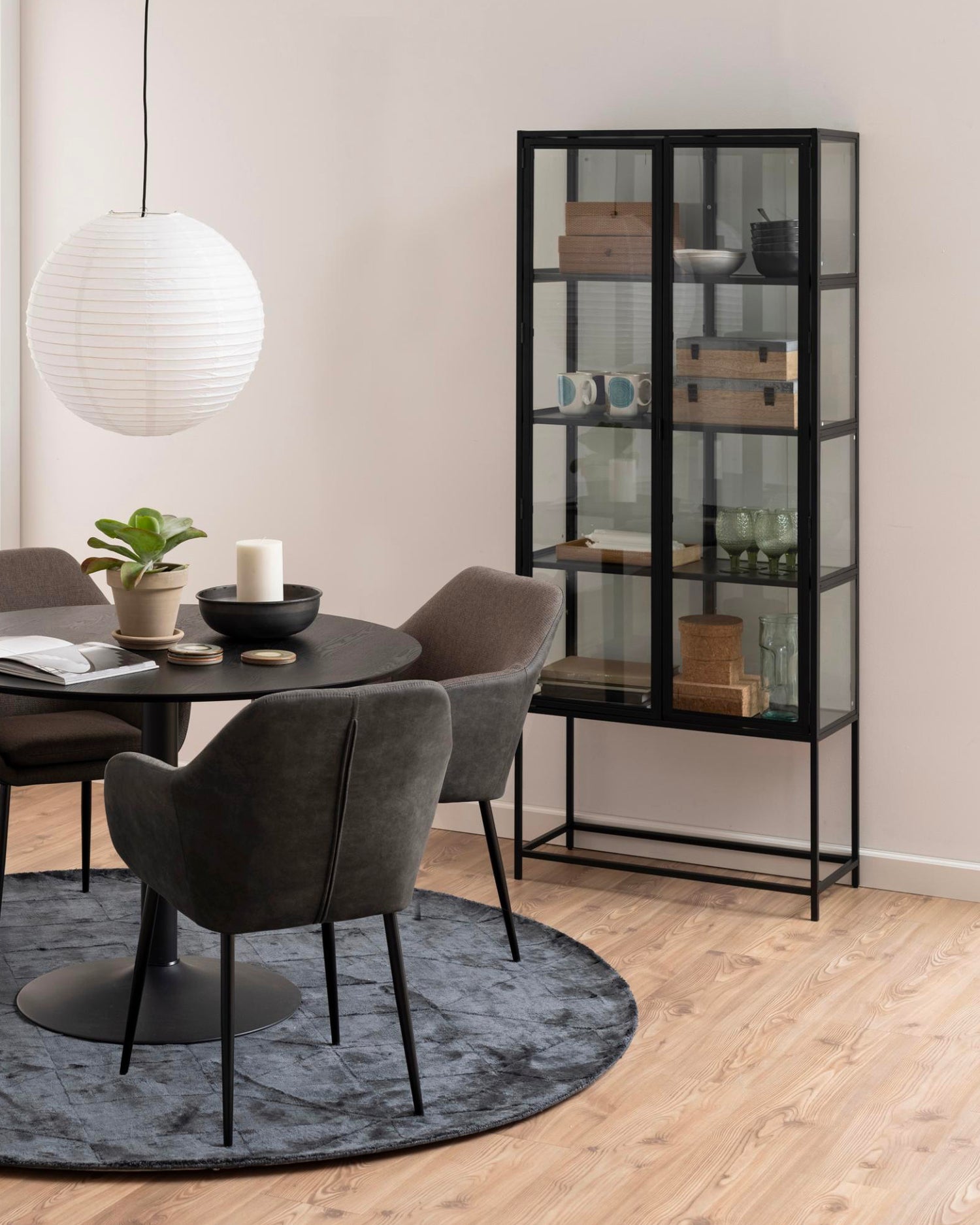 Vetrina in acciaio e vetro Seaford