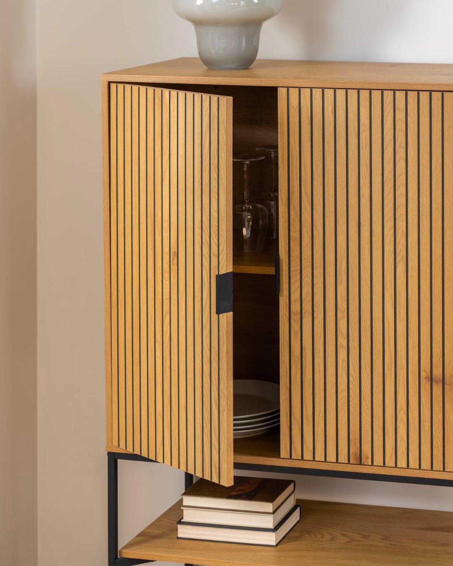 Credenza alta in legno Jaipur