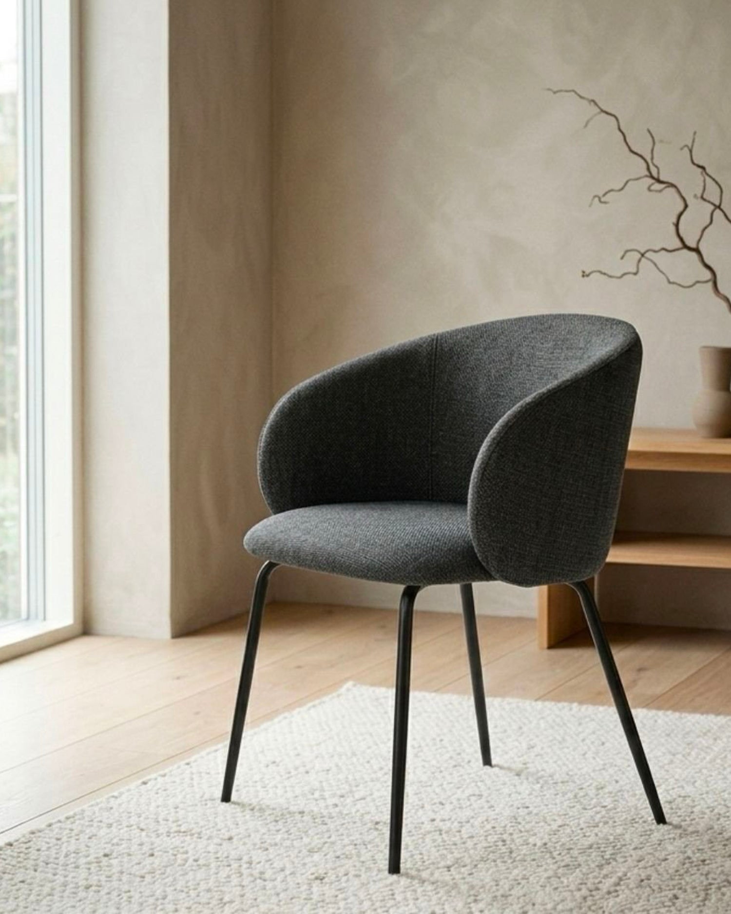 Set 2 sedie da pranzo imbottite Eleanor