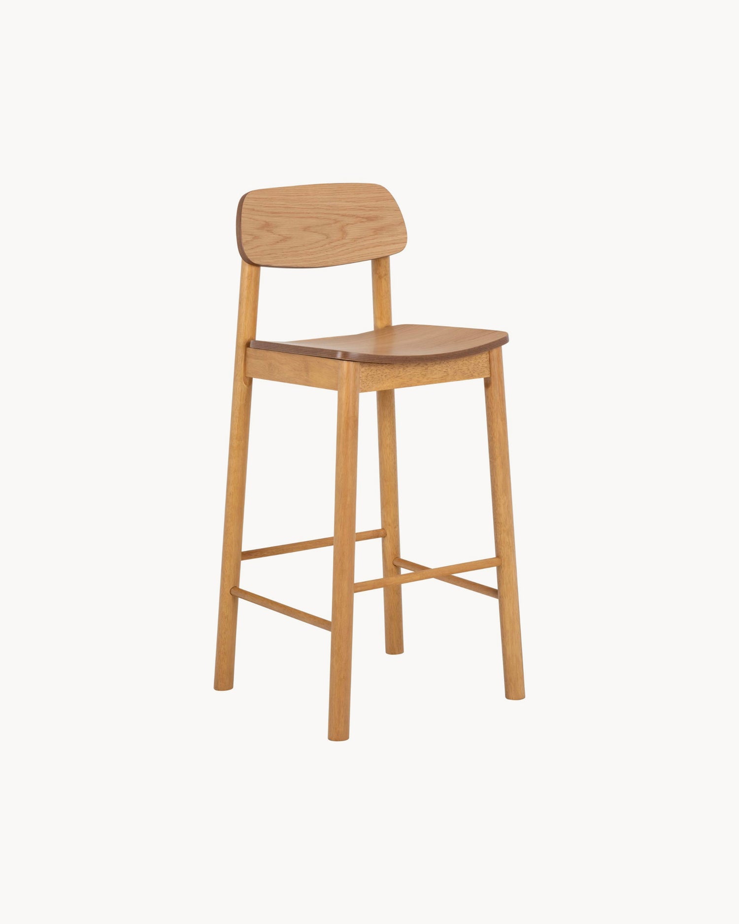 Set 2 sgabelli alti in legno Barlow