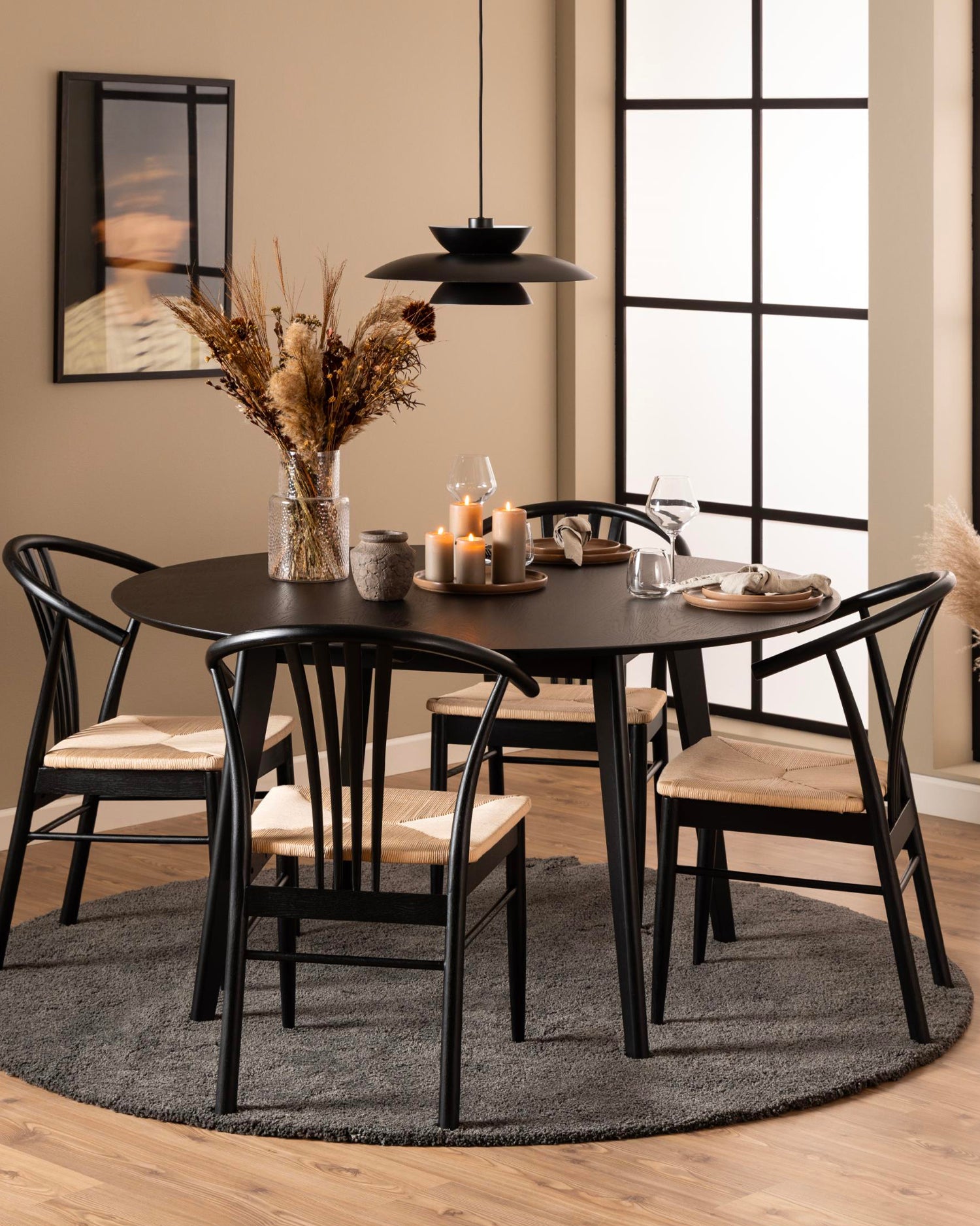 Tavolo da pranzo rotondo in legno Roxby