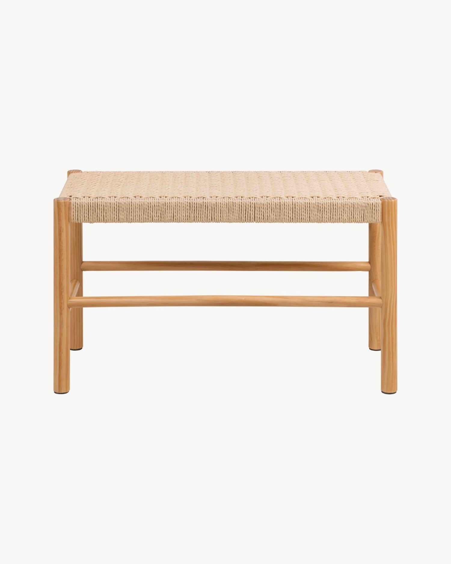 Panca in legno con motivo a intreccio Alvin