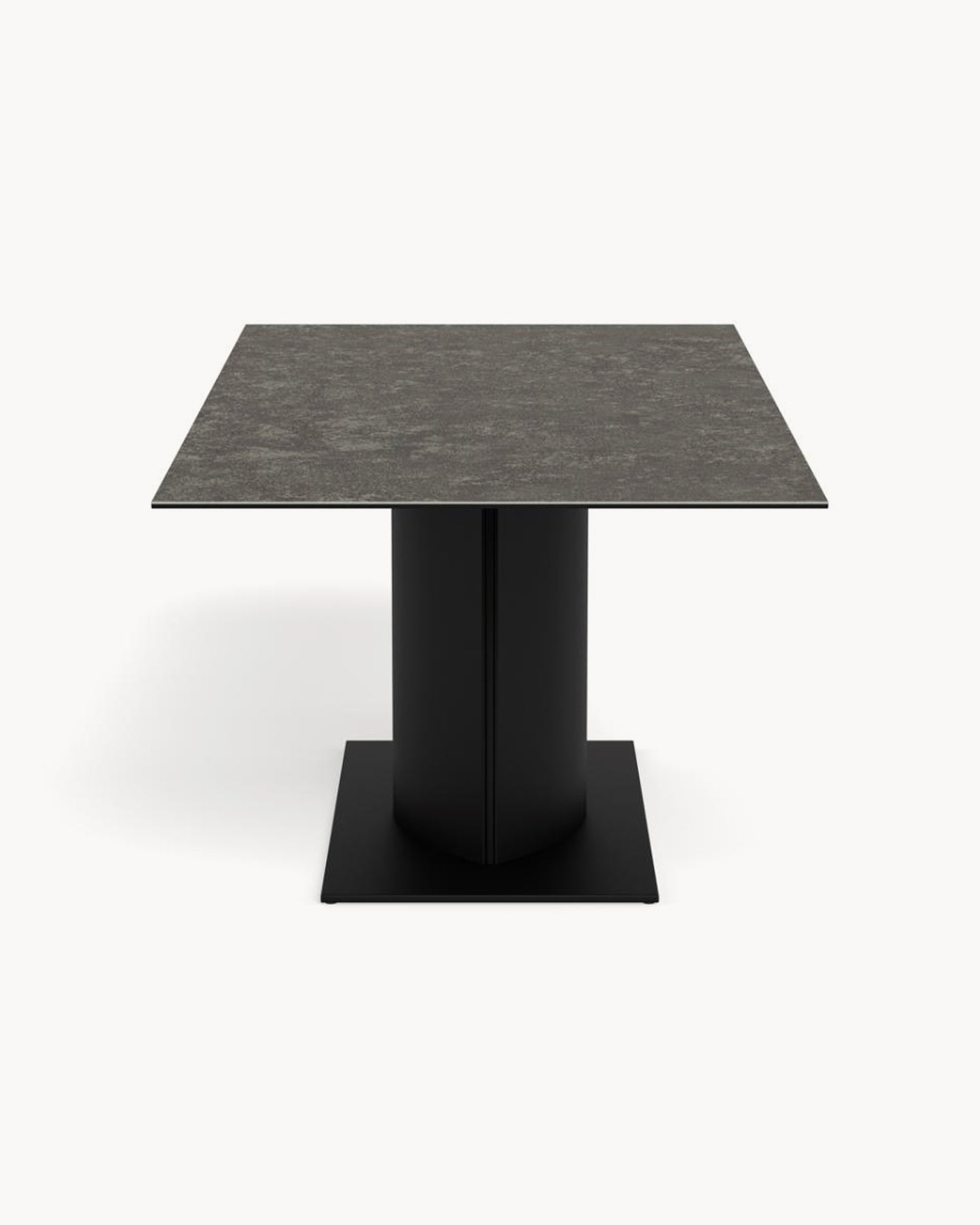 Tavolo da pranzo con piano in ceramica effetto pietra Marbella