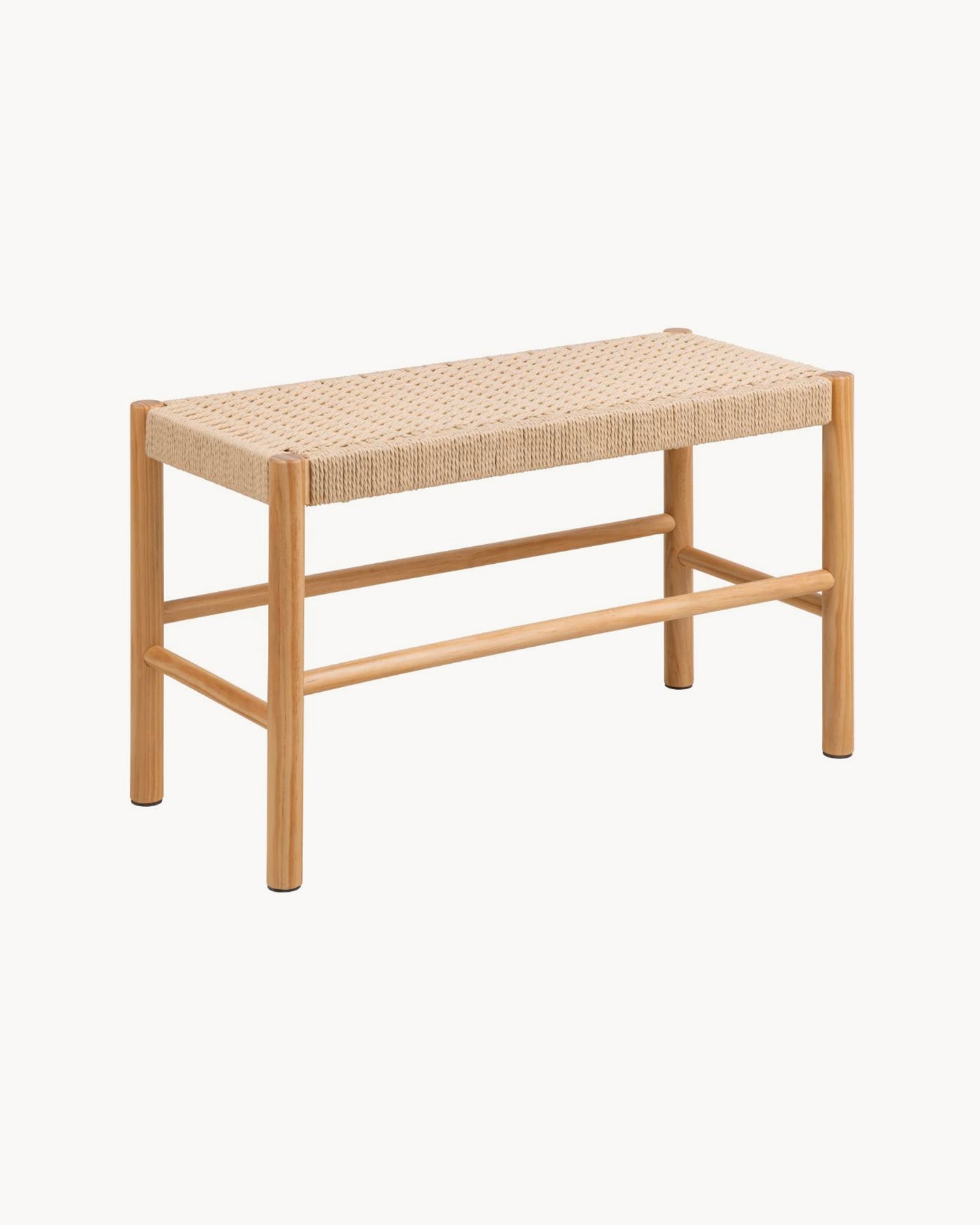 Panca in legno con motivo a intreccio Alvin