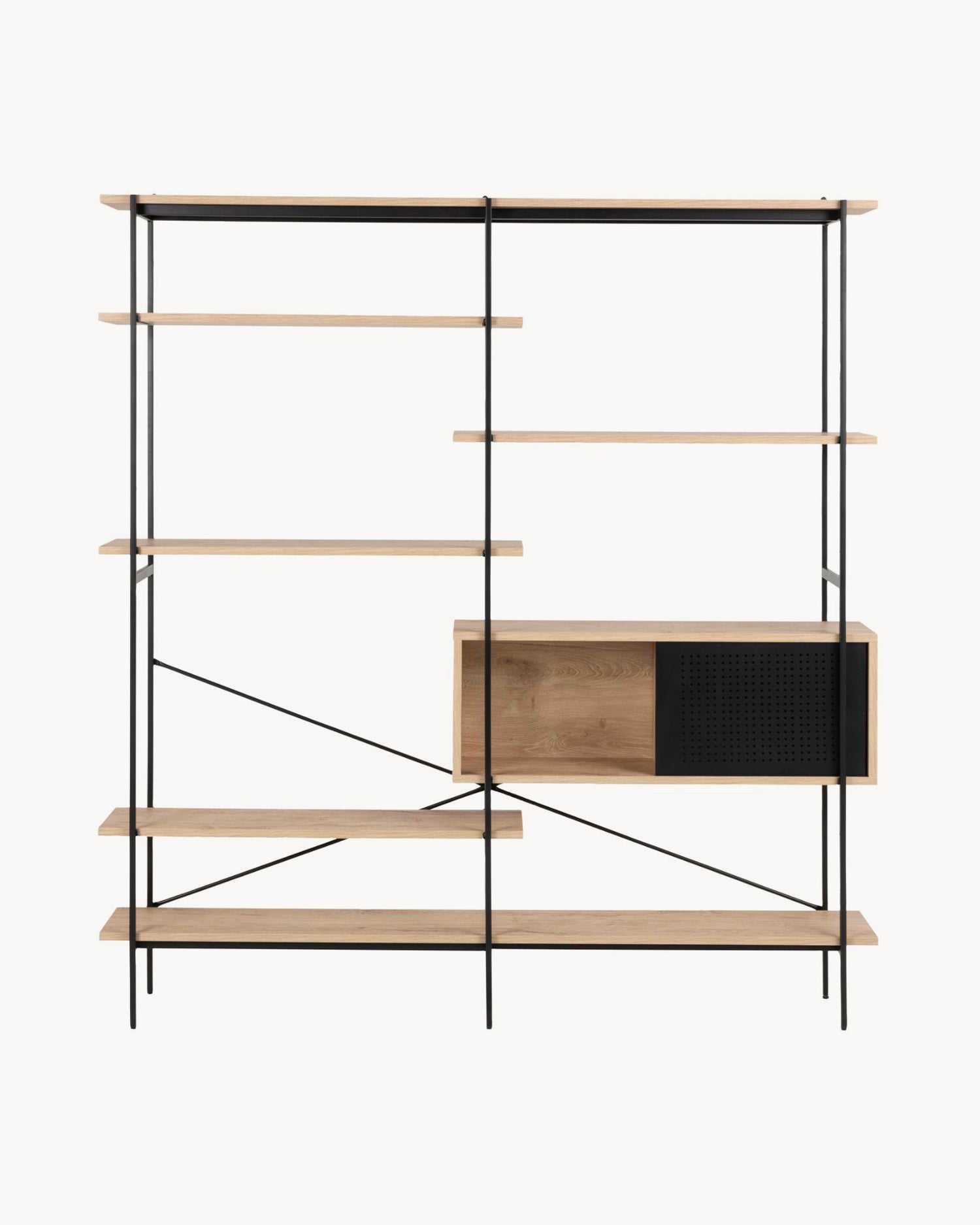 Scaffale grande in legno e metallo Angus