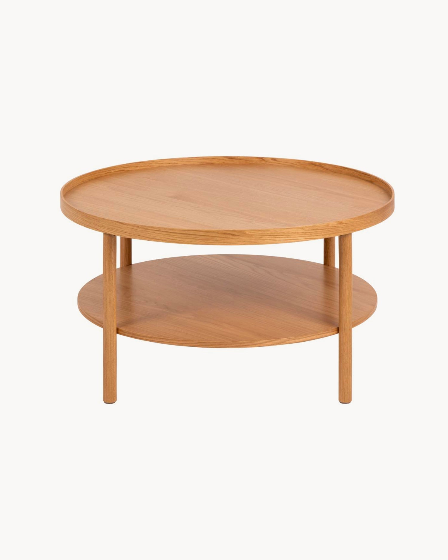 Tavolino da salotto rotondo in legno Banbury