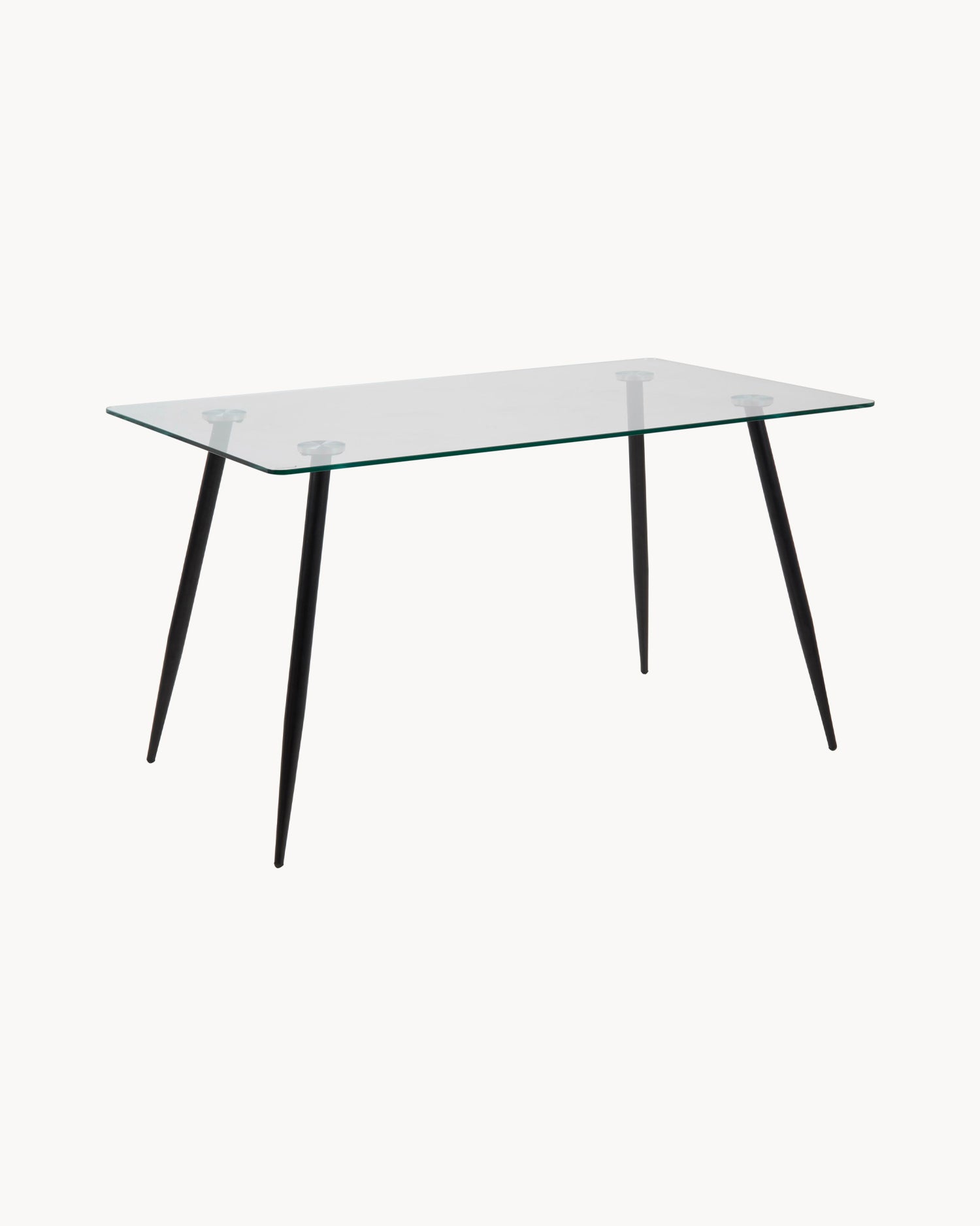 Tavolo da pranzo in acciaio e vetro Wilma