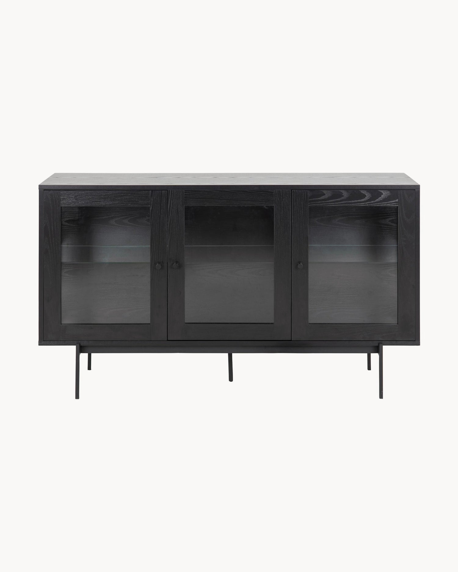 Credenza in legno con ante in vetro Angus
