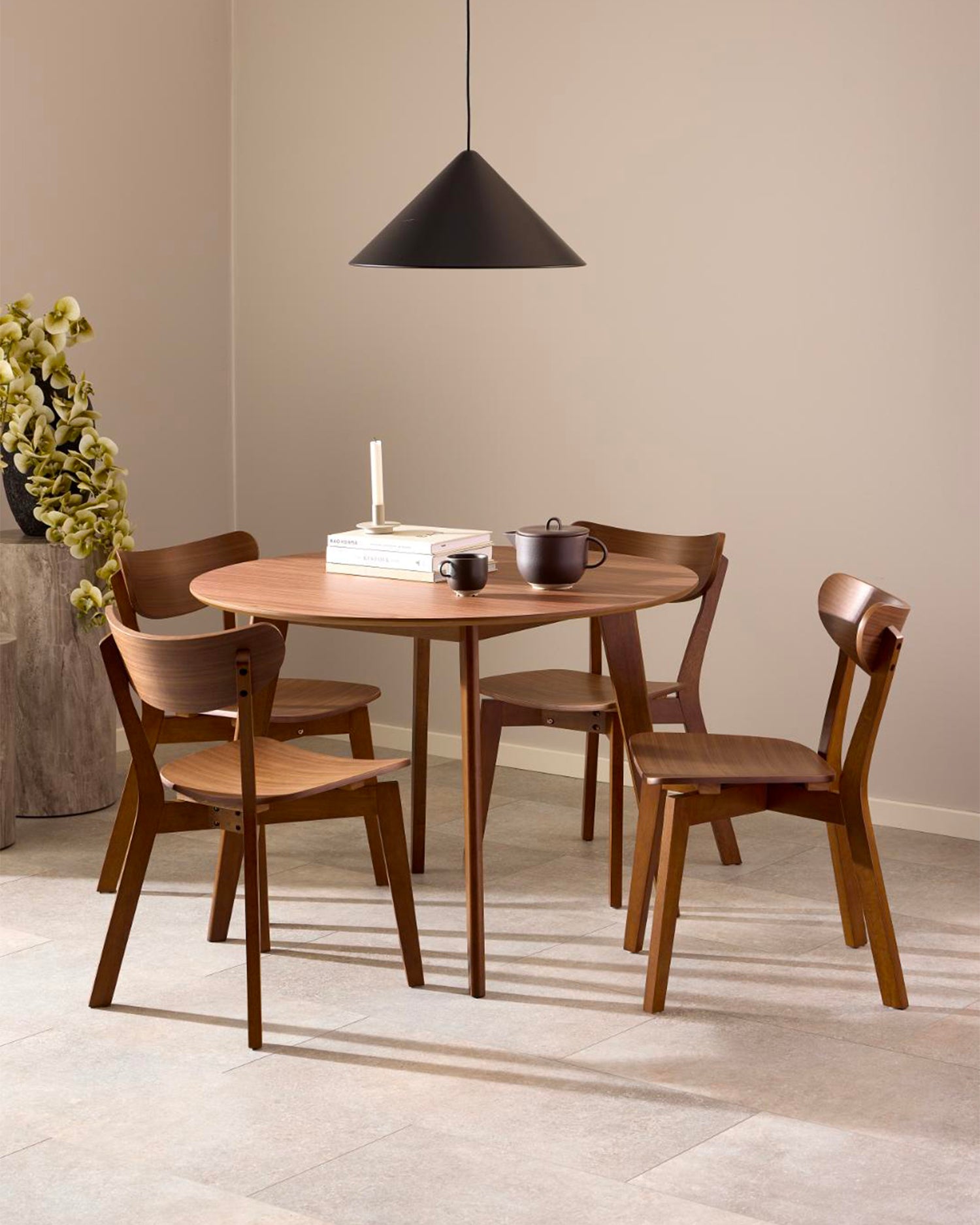 Set 2 sedie da pranzo in legno Roxby