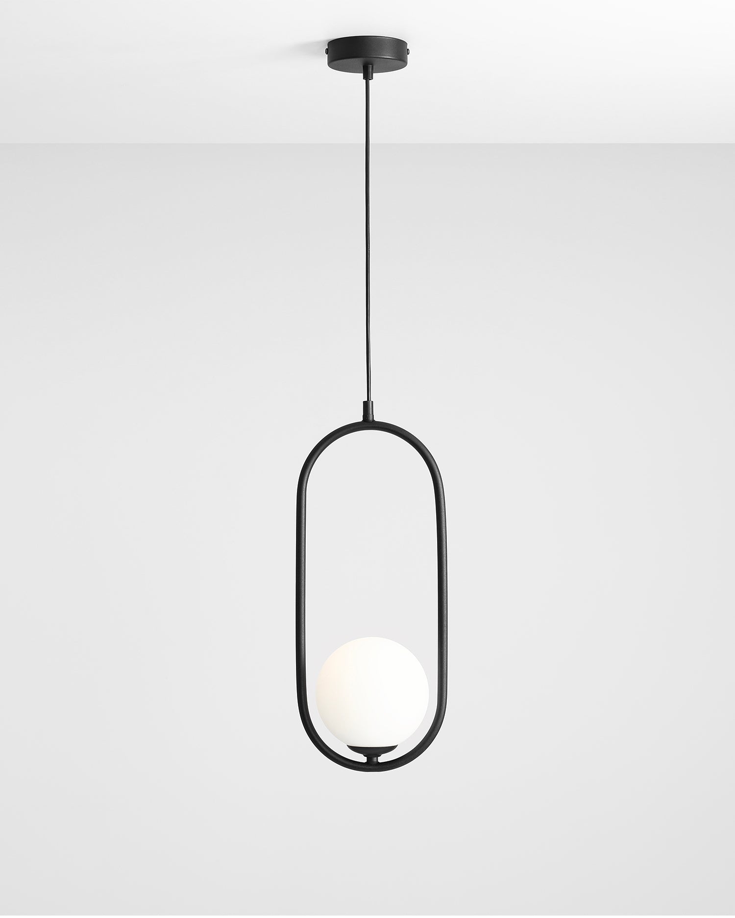 Lampada a sospensione Riva, nera