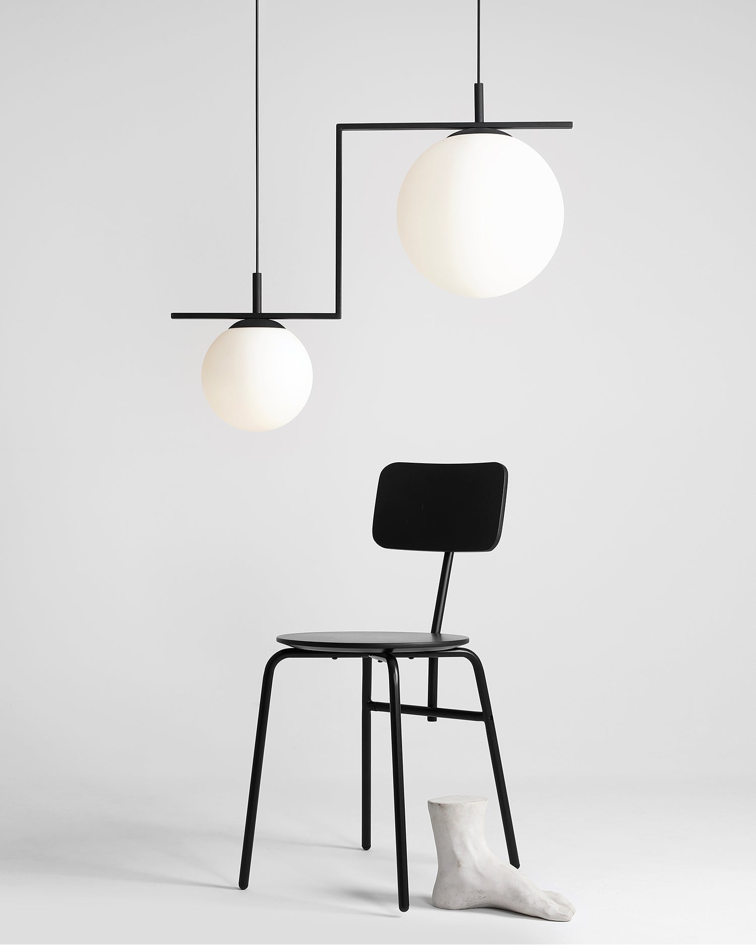 Lampada a sospensione Zac, nera