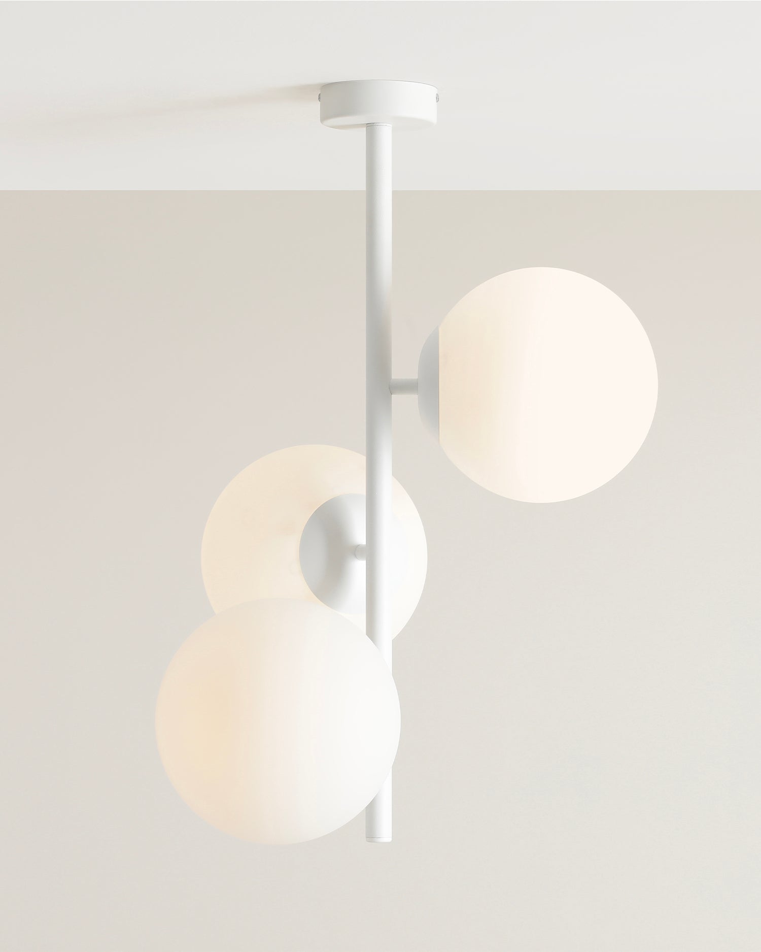 Lampada da soffitto Fin, bianca