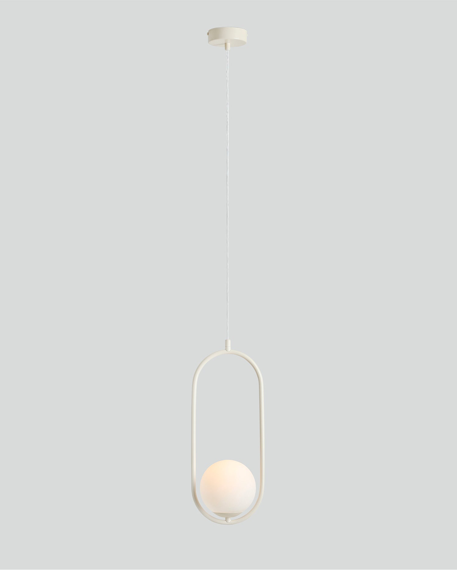 Lampada a sospensione Riva, crema