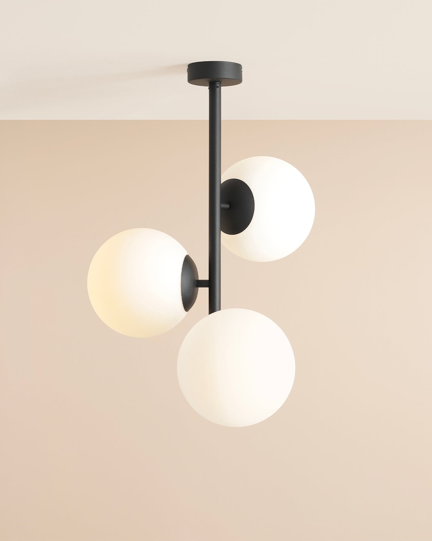 Lampada da soffitto Fin, nera