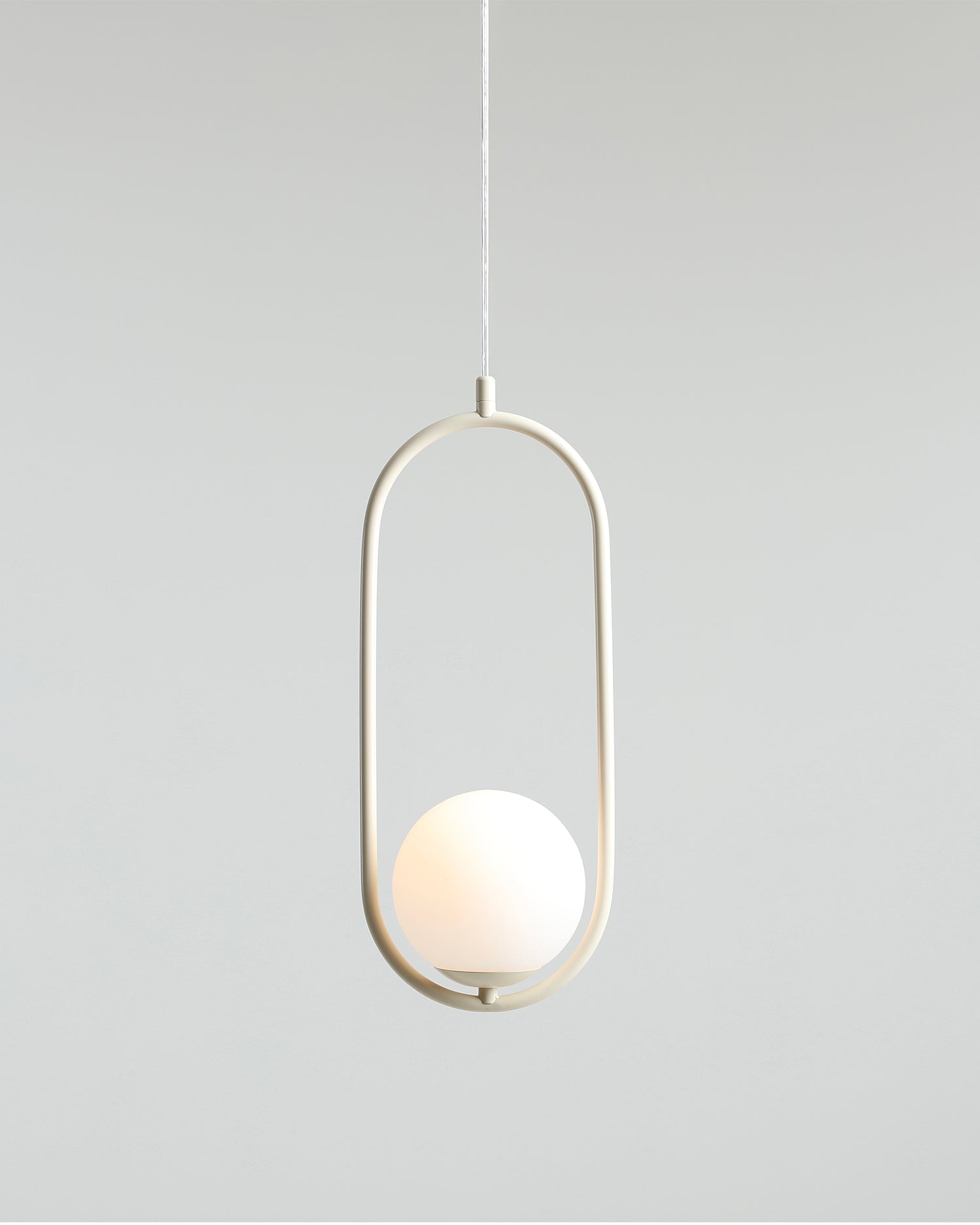 Lampada a sospensione Riva, crema