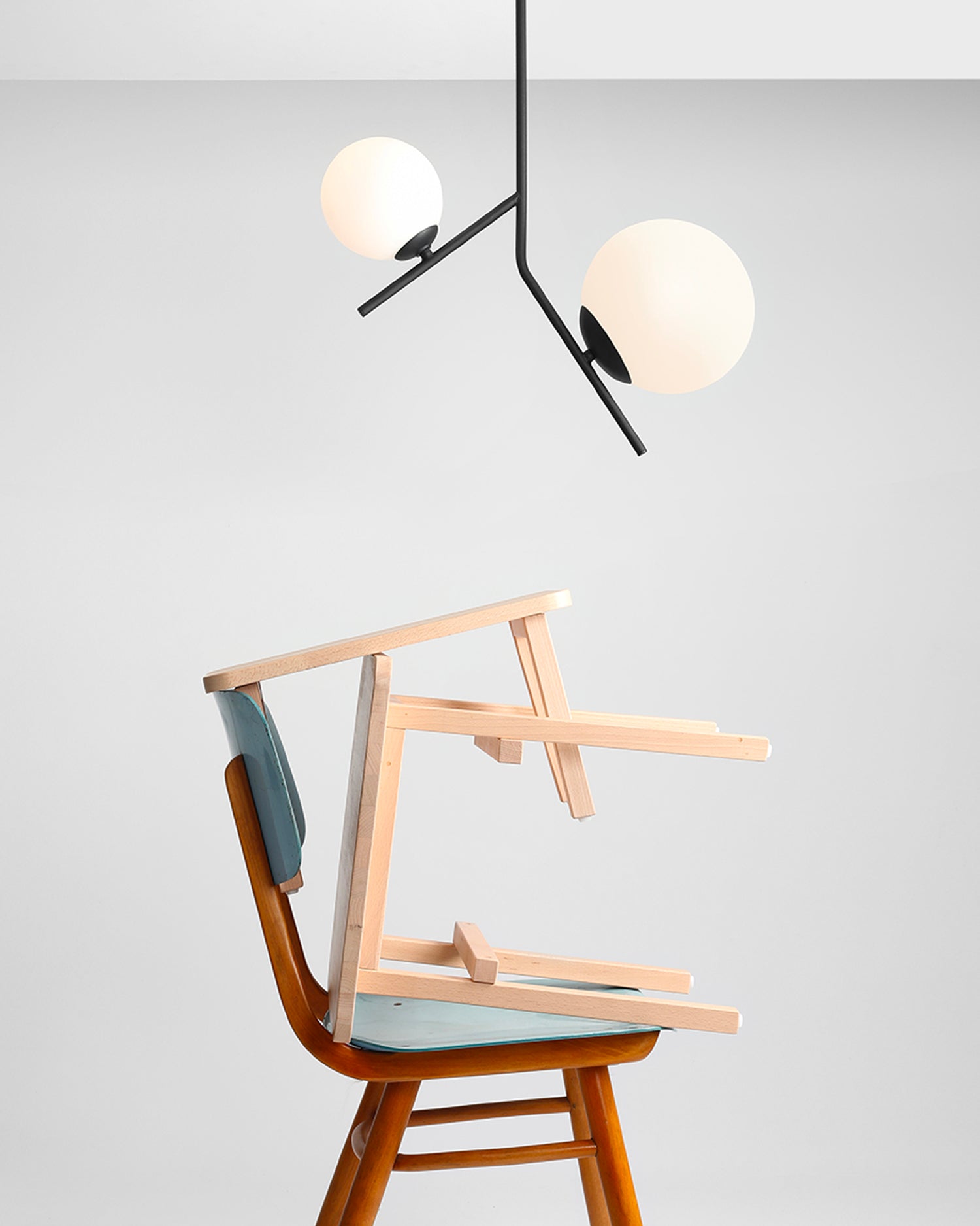 Lampada da soffitto Gallia 2, nera