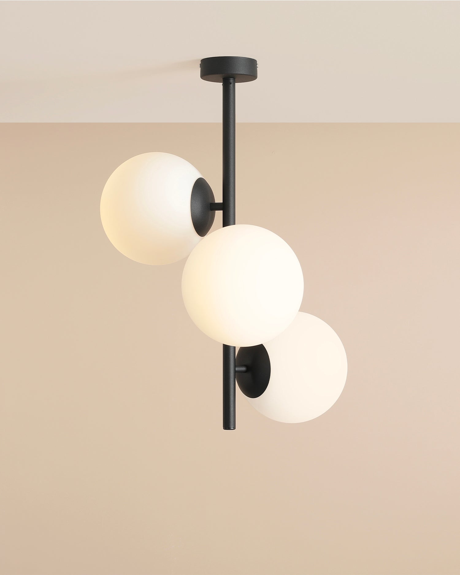 Lampada da soffitto Fin, nera
