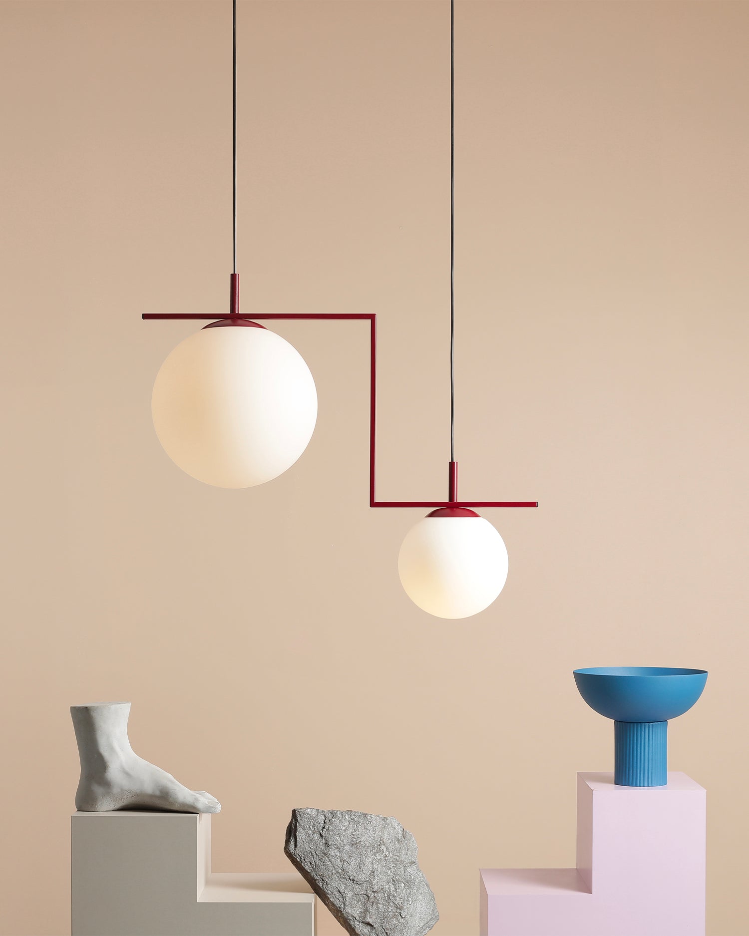 Lampada a sospensione Zac, rossa