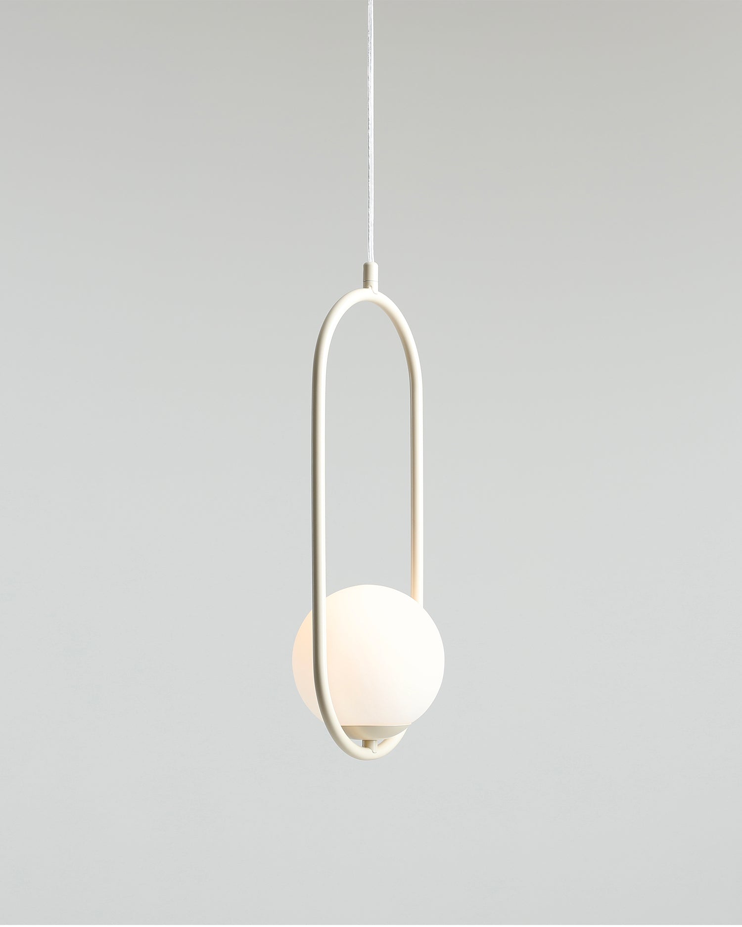 Lampada a sospensione Riva, crema