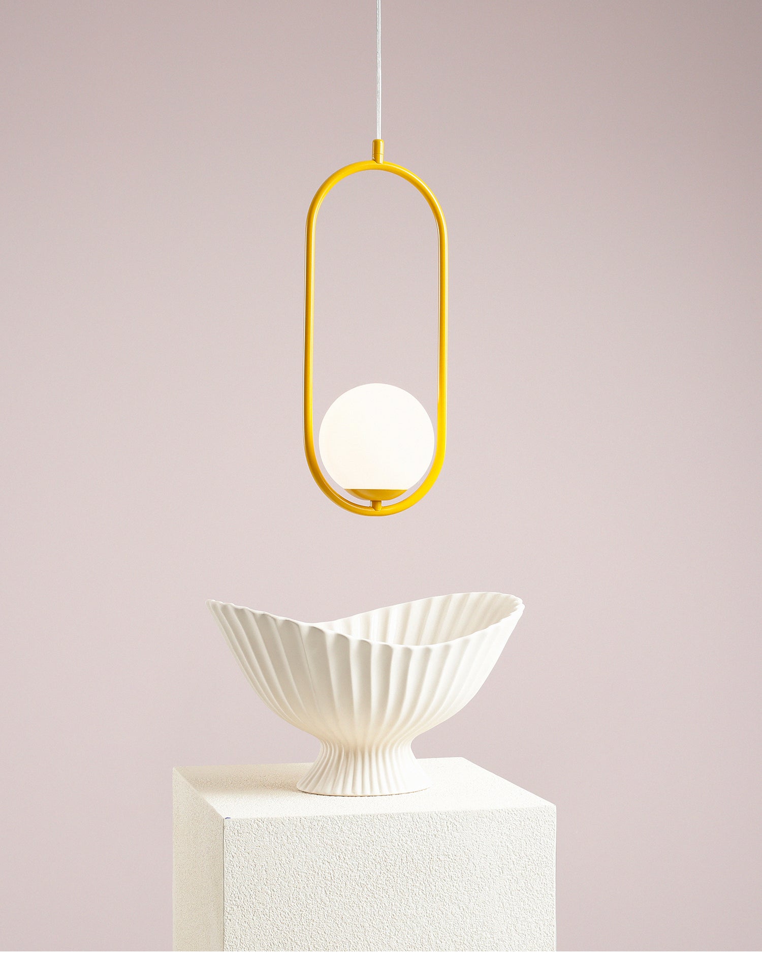 Lampada a sospensione Riva, senape