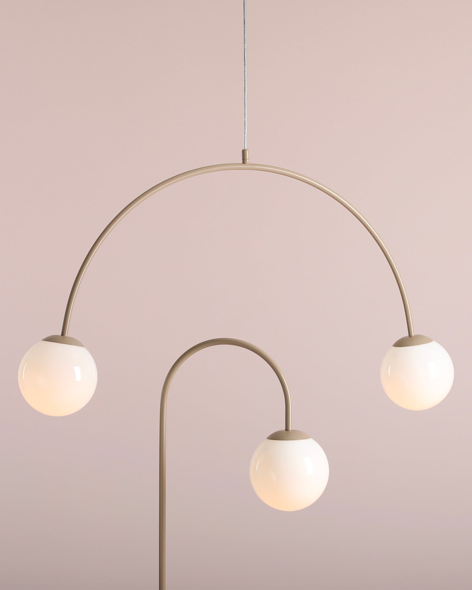 Lampada a sospensione Una, beige