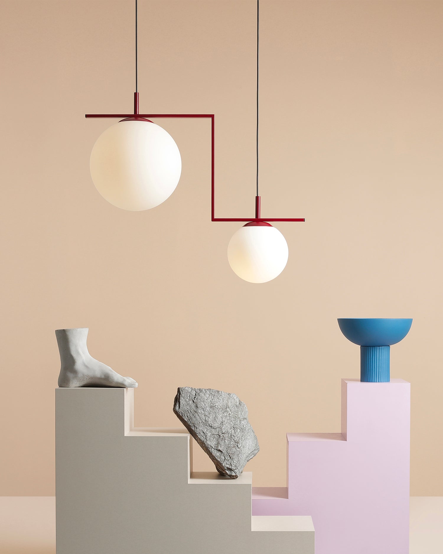 Lampada a sospensione Zac, rossa