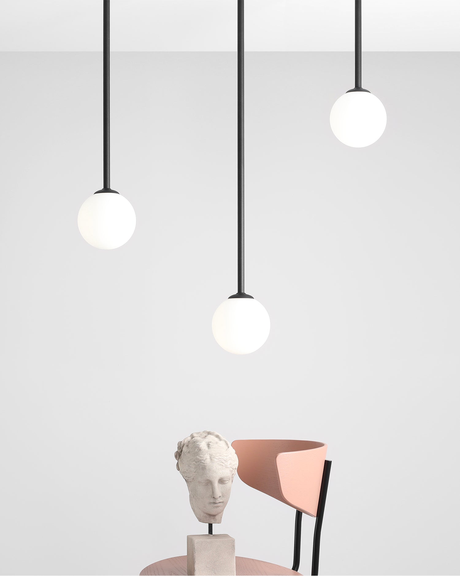 Lampada da soffitto Pinne, nera