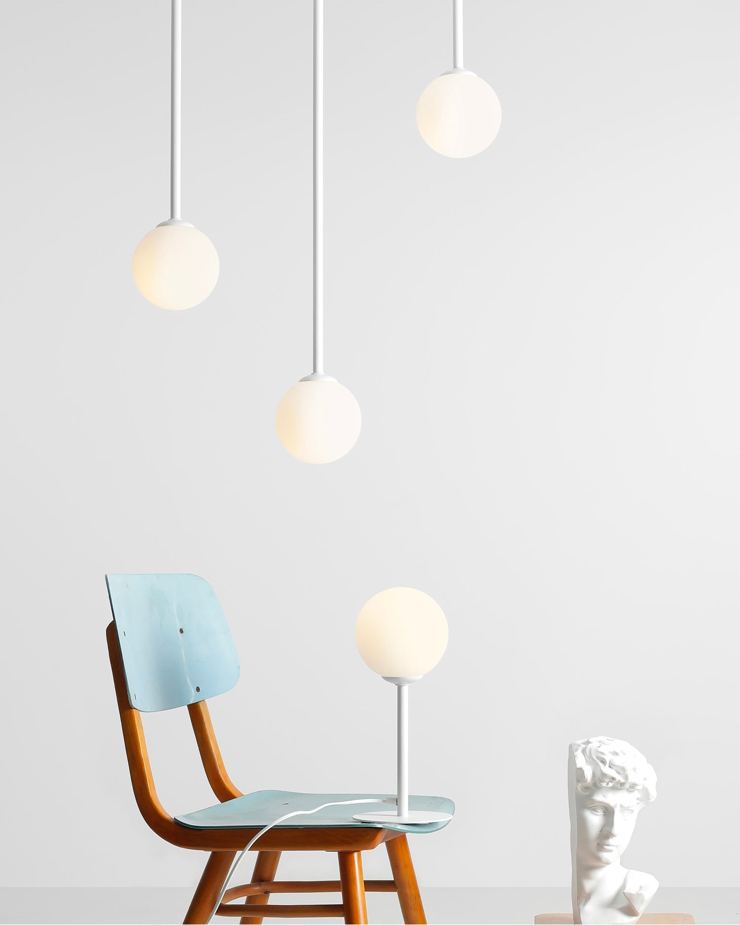Lampada da soffitto Pinne, bianca