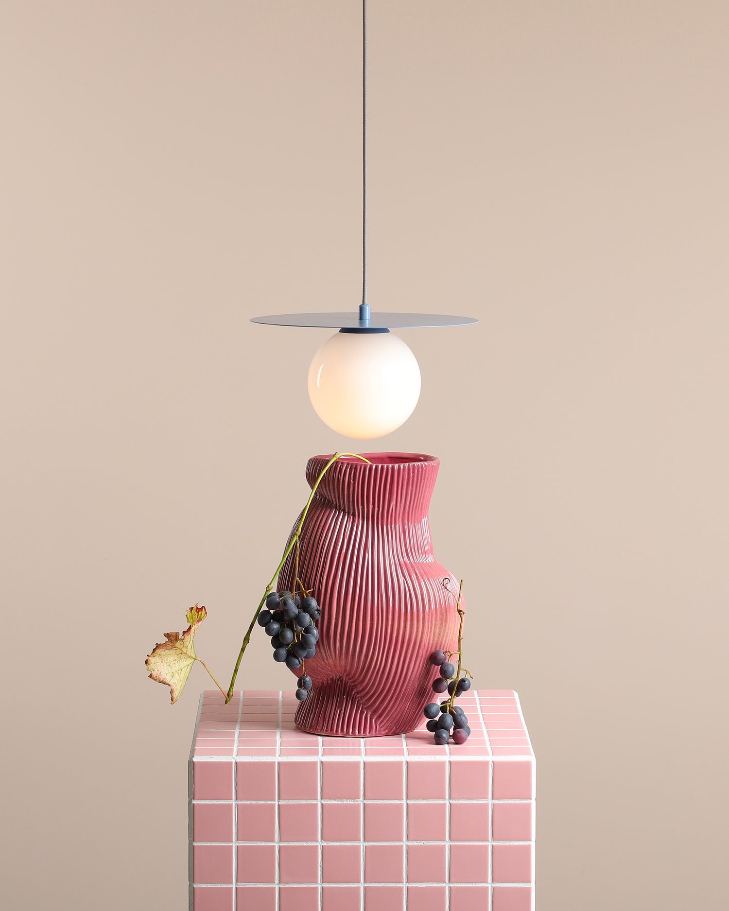 Lampada a sospensione Loop, blu