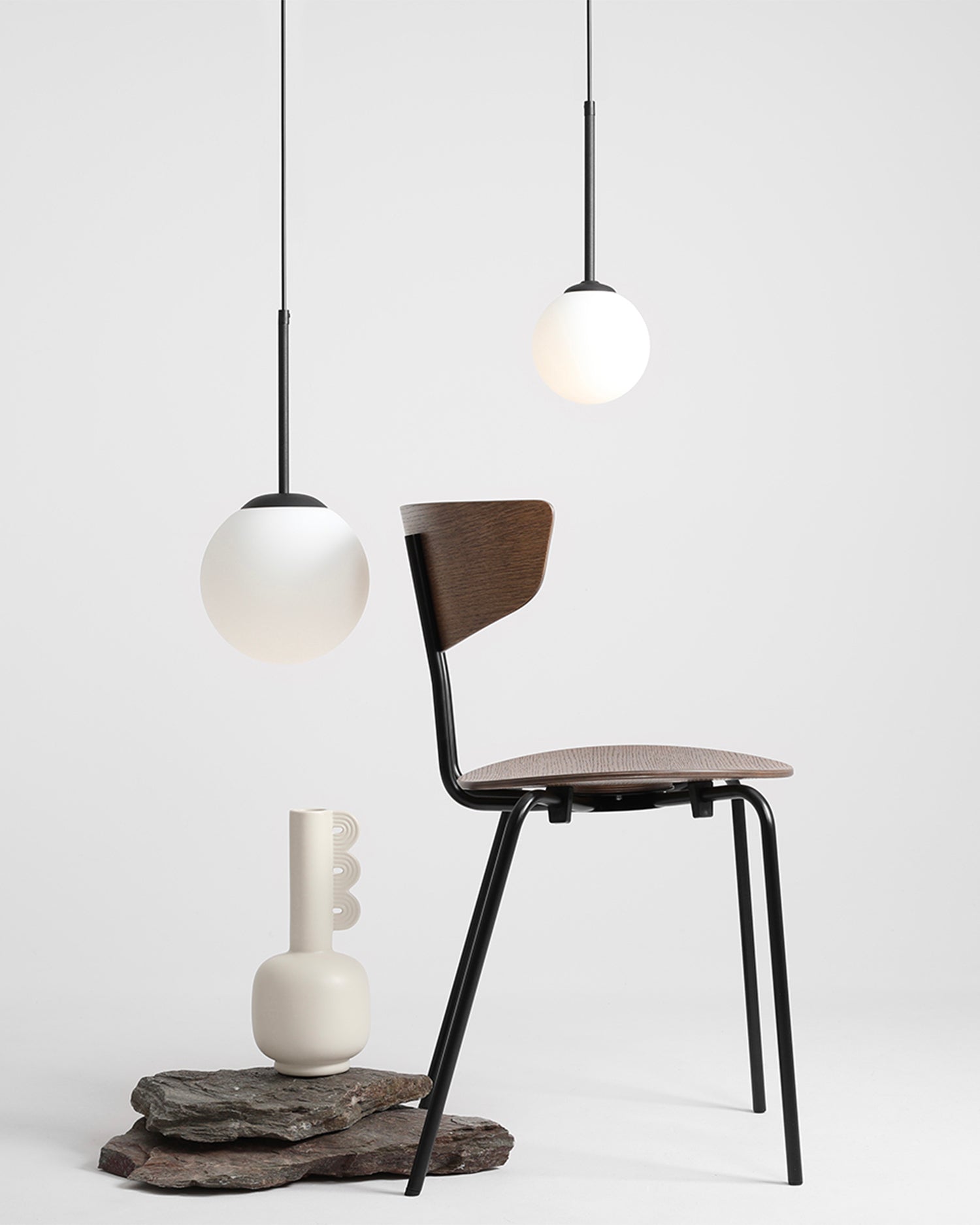 Lampada a sospensione Bosso, nera