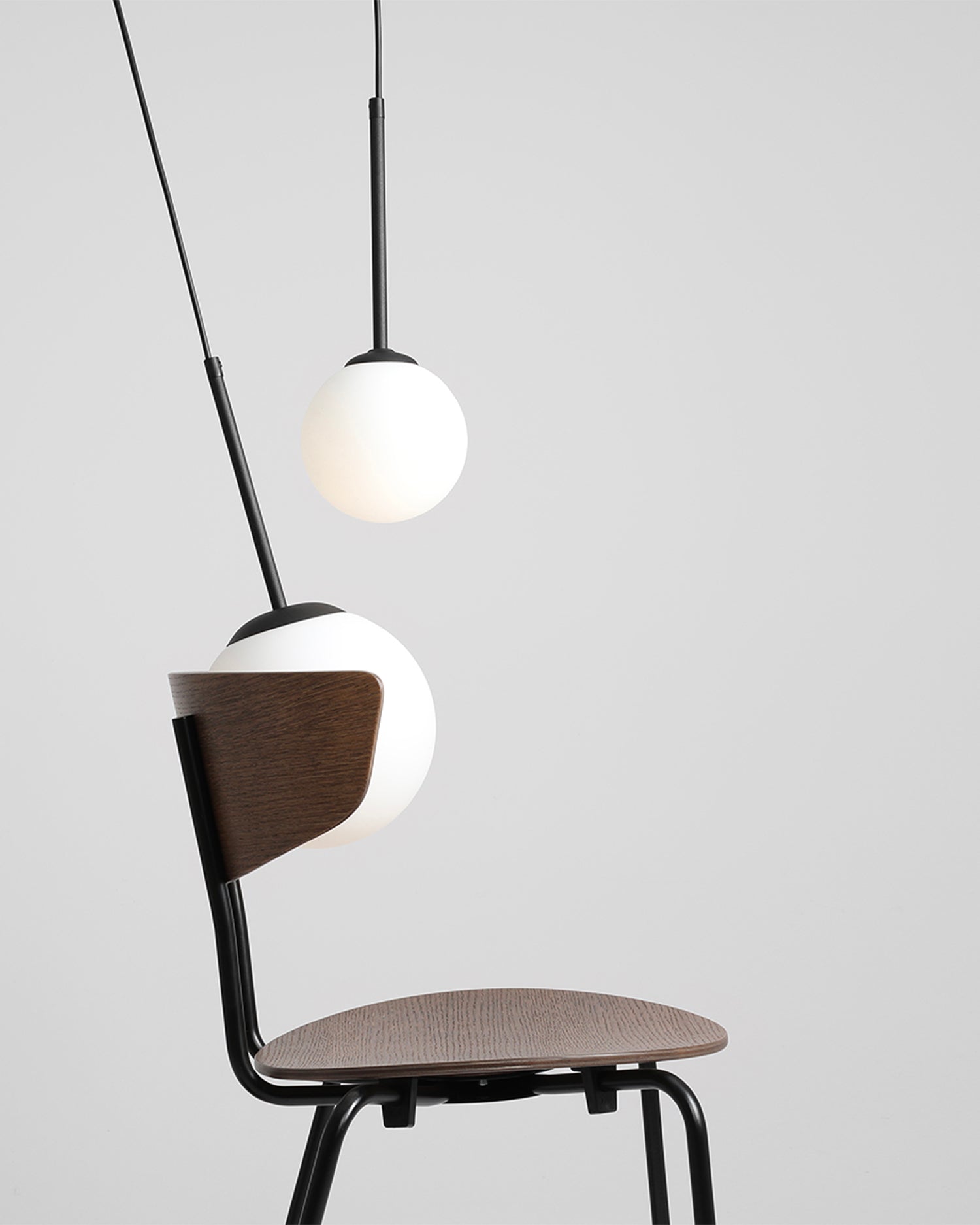 Lampada a sospensione Bosso, nera