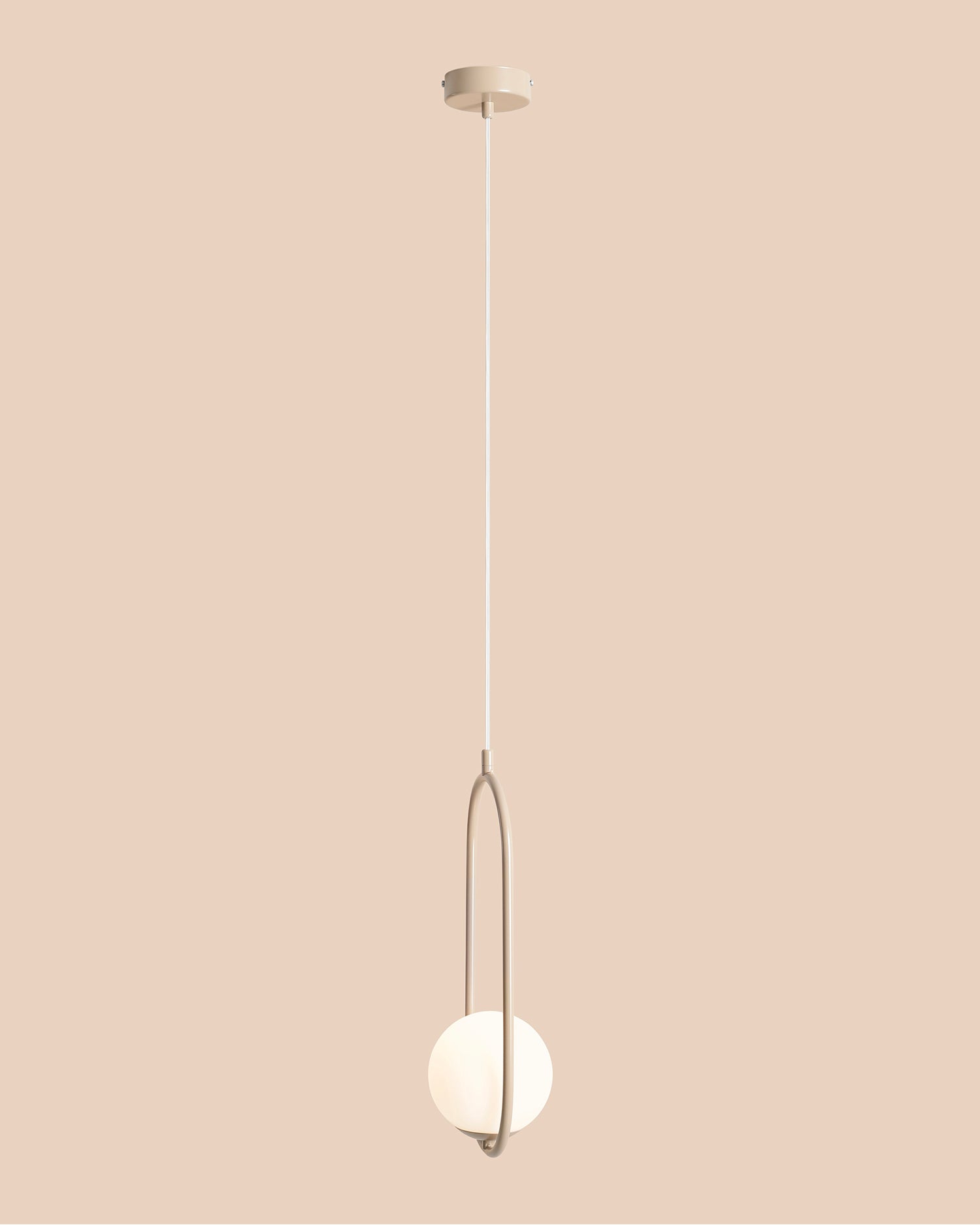Lampada a sospensione Riva, beige