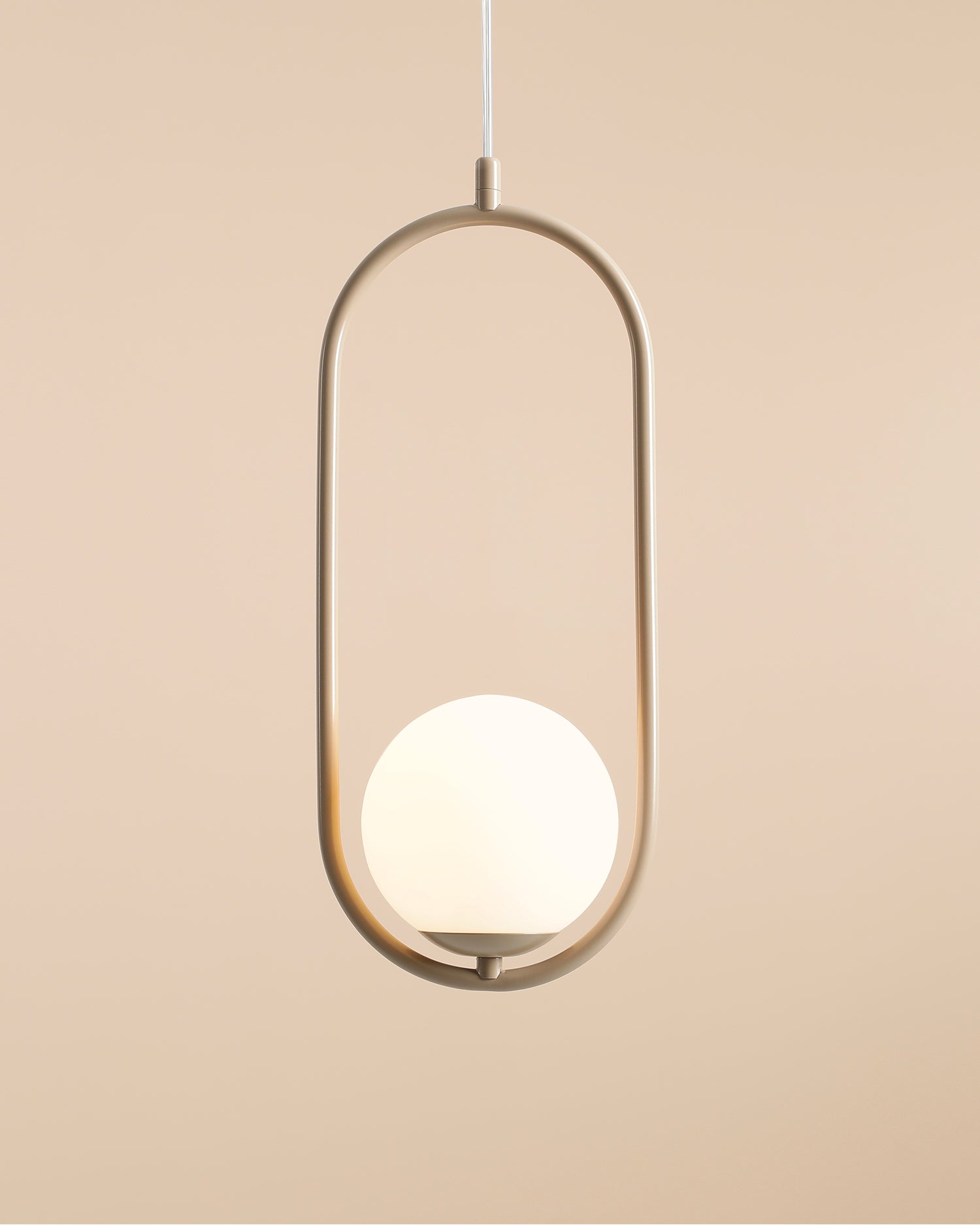 Lampada a sospensione Riva, beige