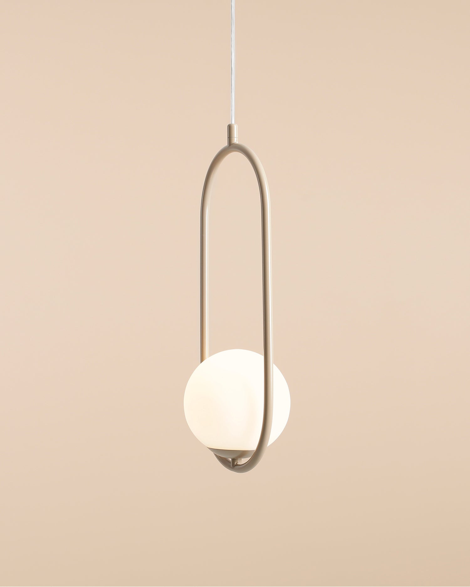 Lampada a sospensione Riva, beige