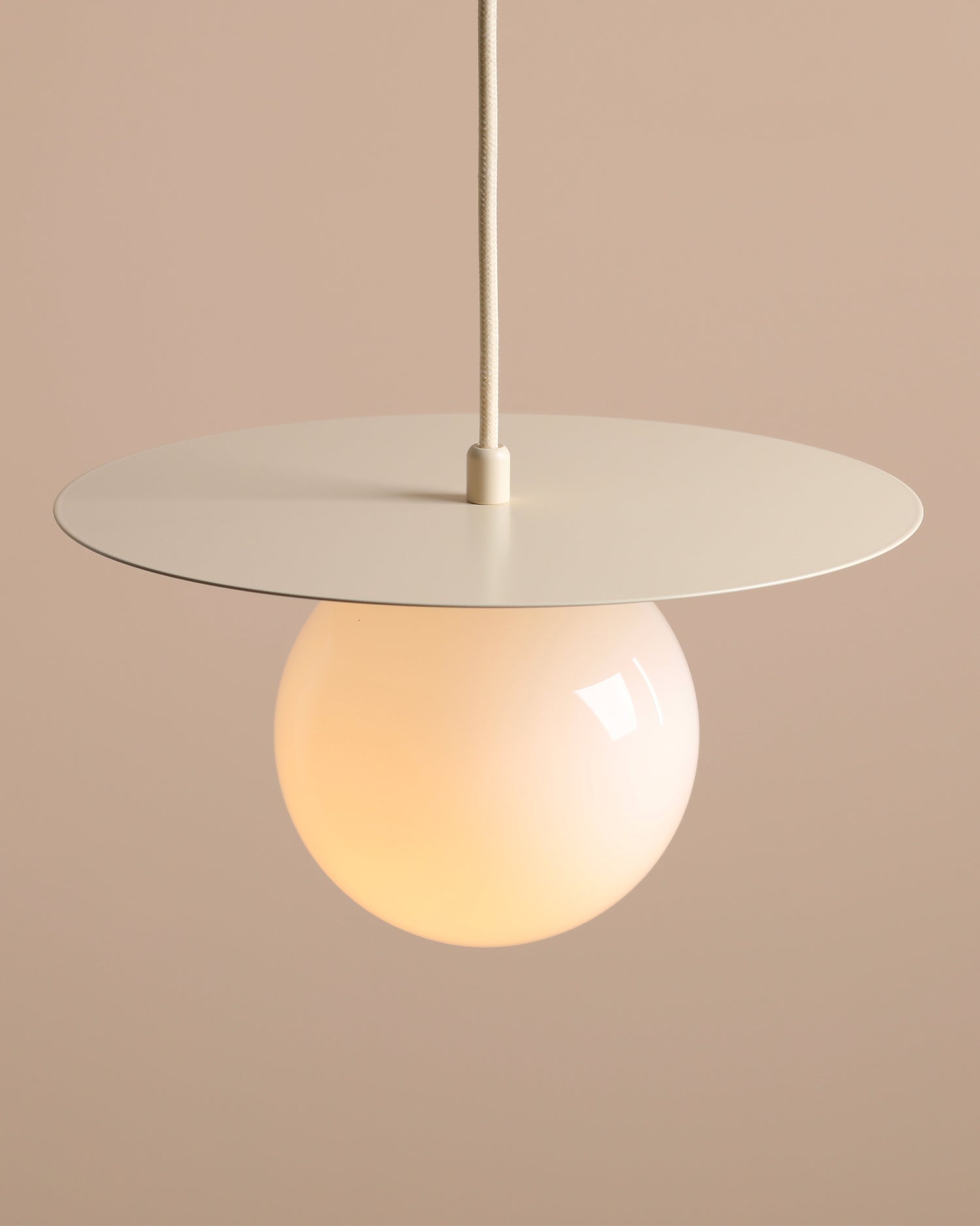 Lampada a sospensione Loop, crema