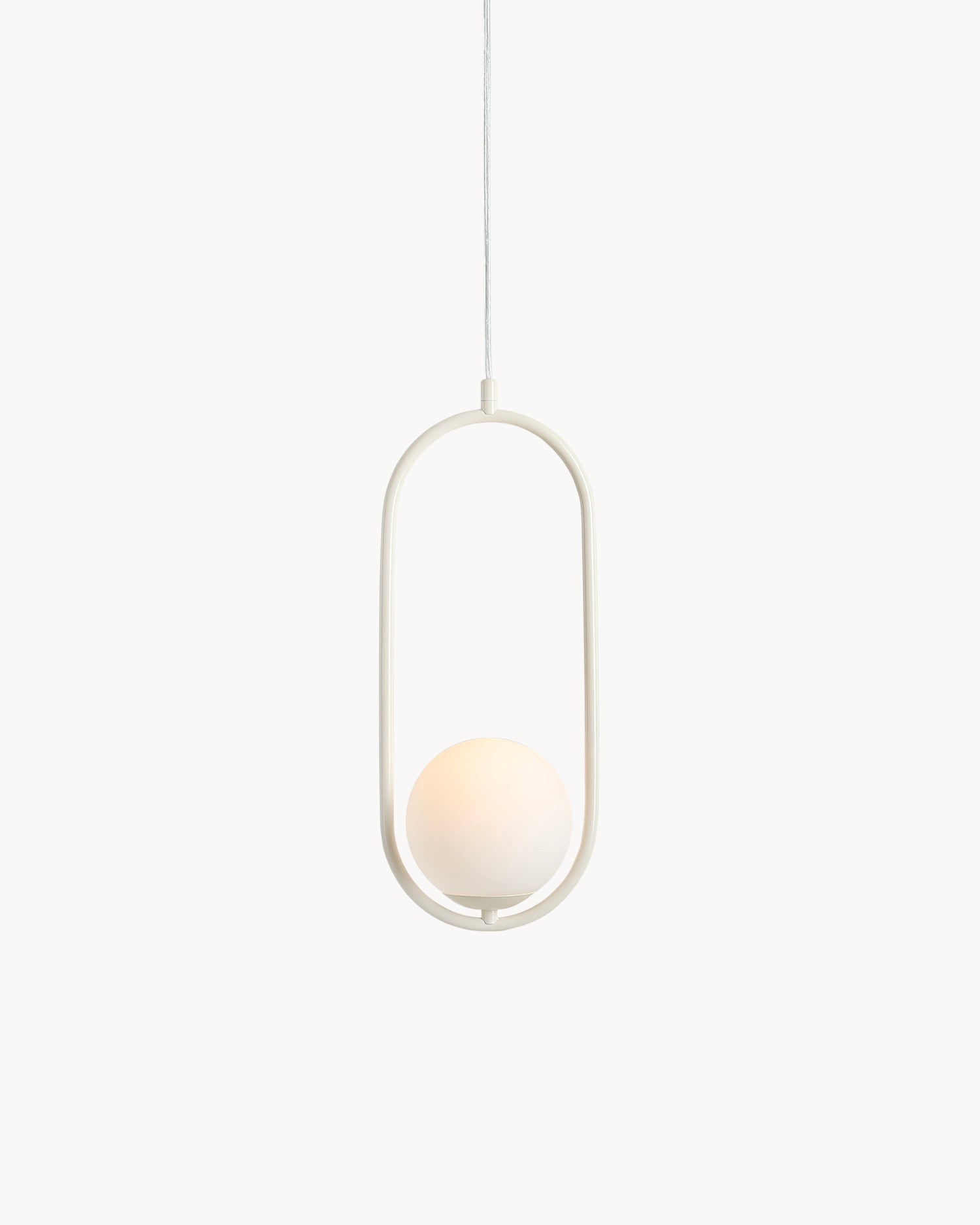 Lampada a sospensione Riva, crema