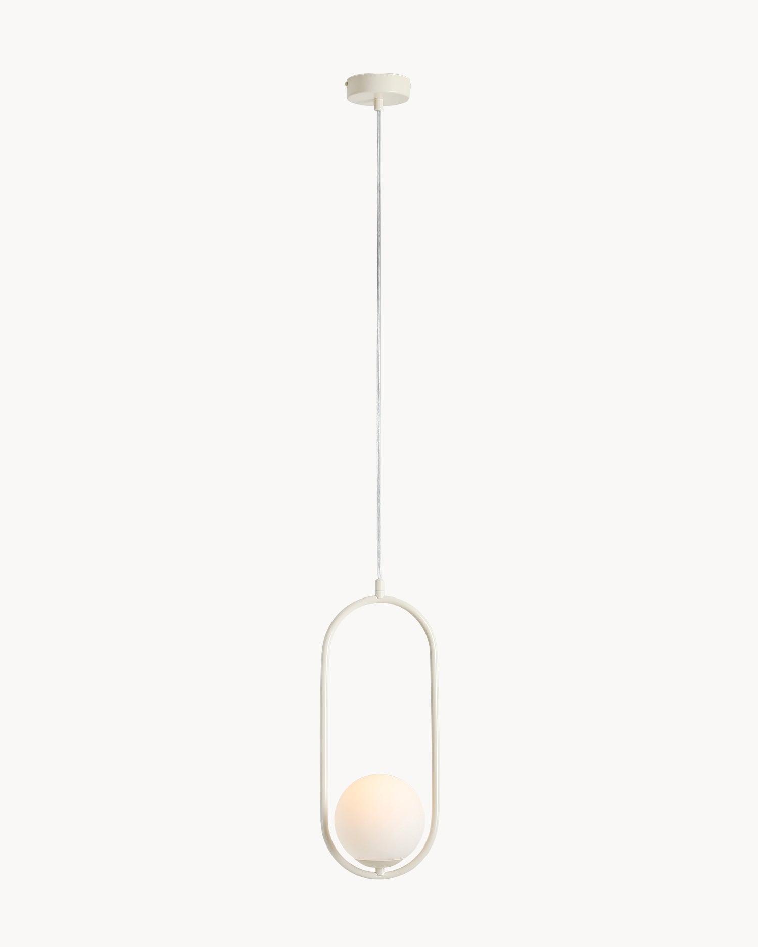 Lampada a sospensione Riva, crema